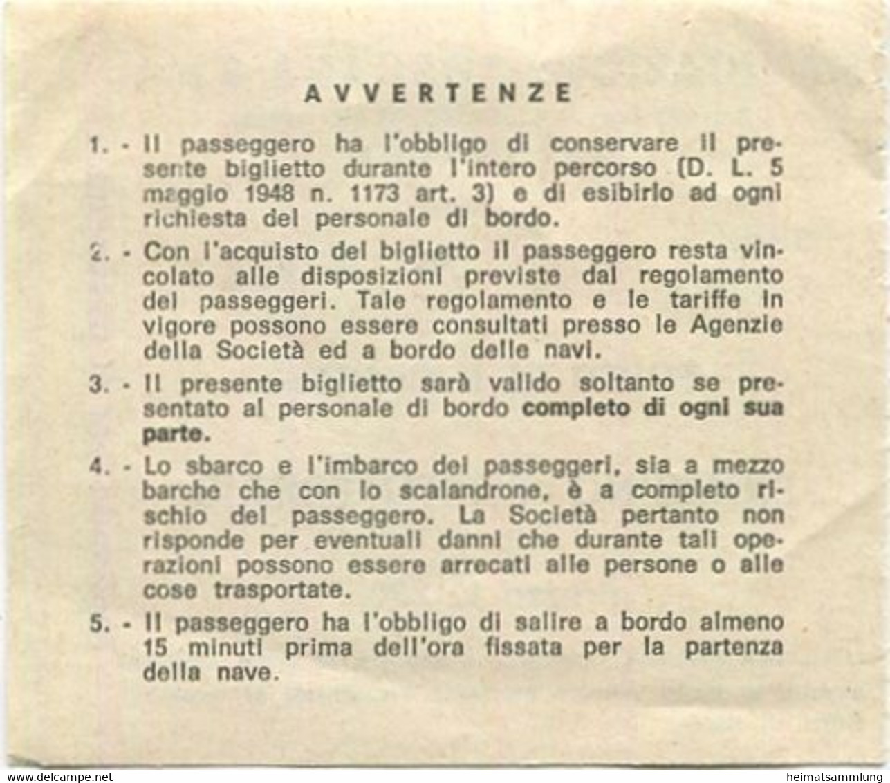 Italien - Navigazione Toscana S.p.A. - Piombino Portoferraio - Posto Di 1. Cl. - Fahrschein - Europa