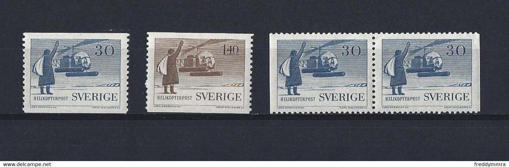 Suède:  PA 8/9 + 8b ** - Unused Stamps