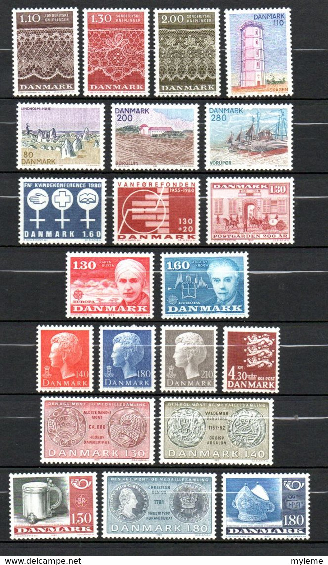 R2-2 Danemark Année 1980 ** à 10 % De La Côte !!! - Annate Complete