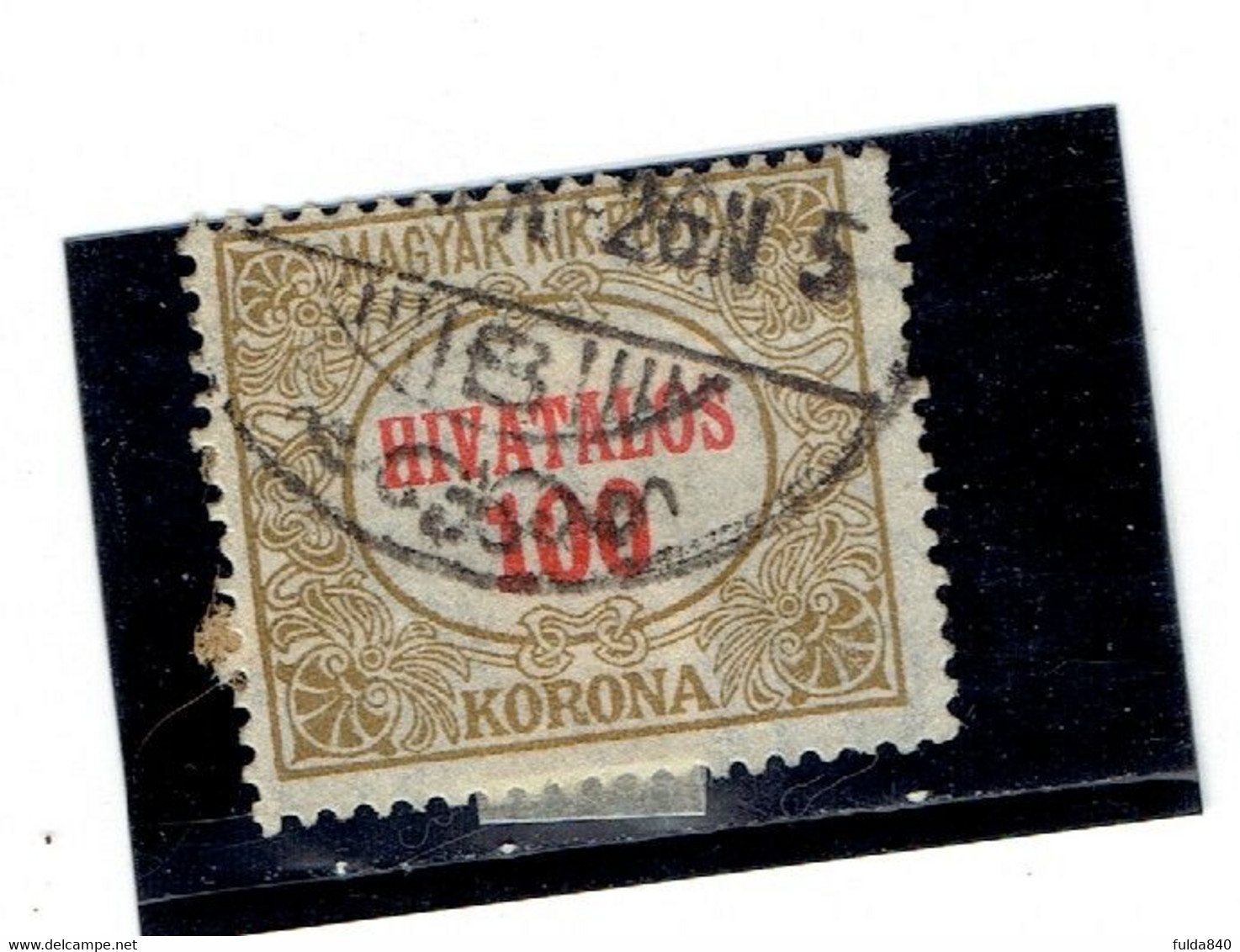 HONGRIE ( Y&T) 1922/24 - N°16  * Type De 1921 *     100k  (obli) - Dienstmarken