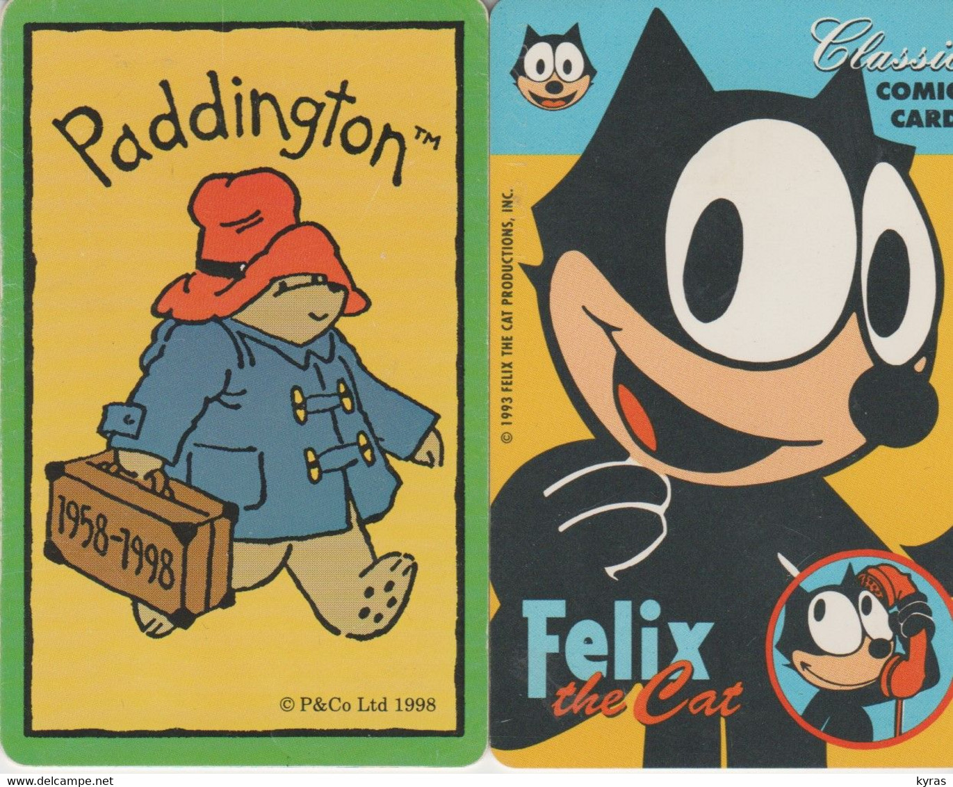 LOT 2 TELECARTES " Felix The Cat" & "Paddington" - Cinema
