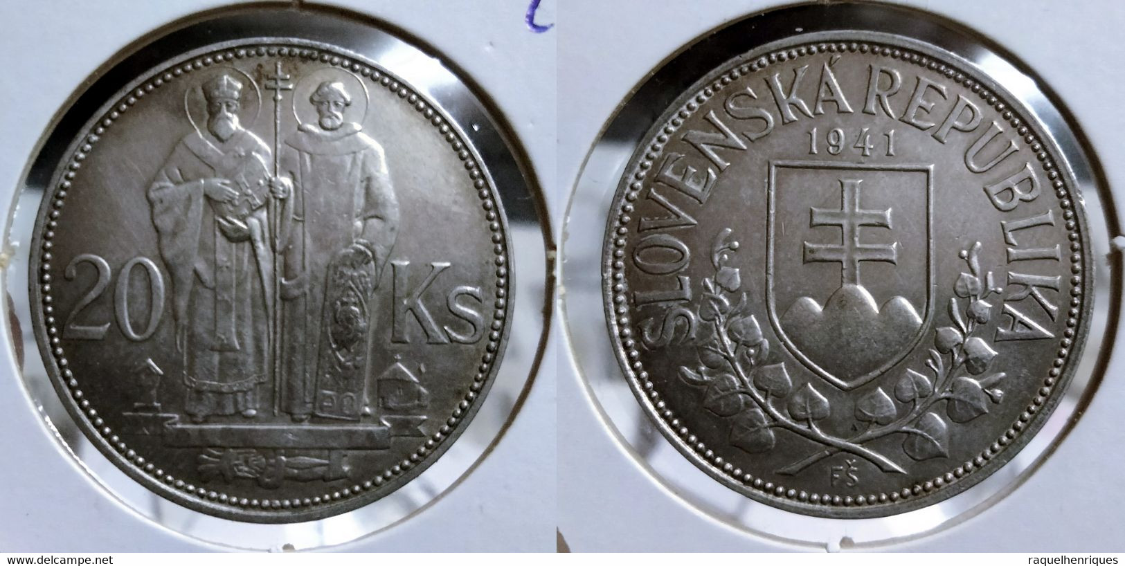 SLOVAKIA 20 KORUN 1941 Km#7.1 SILVER G#03-29) - Slovakia