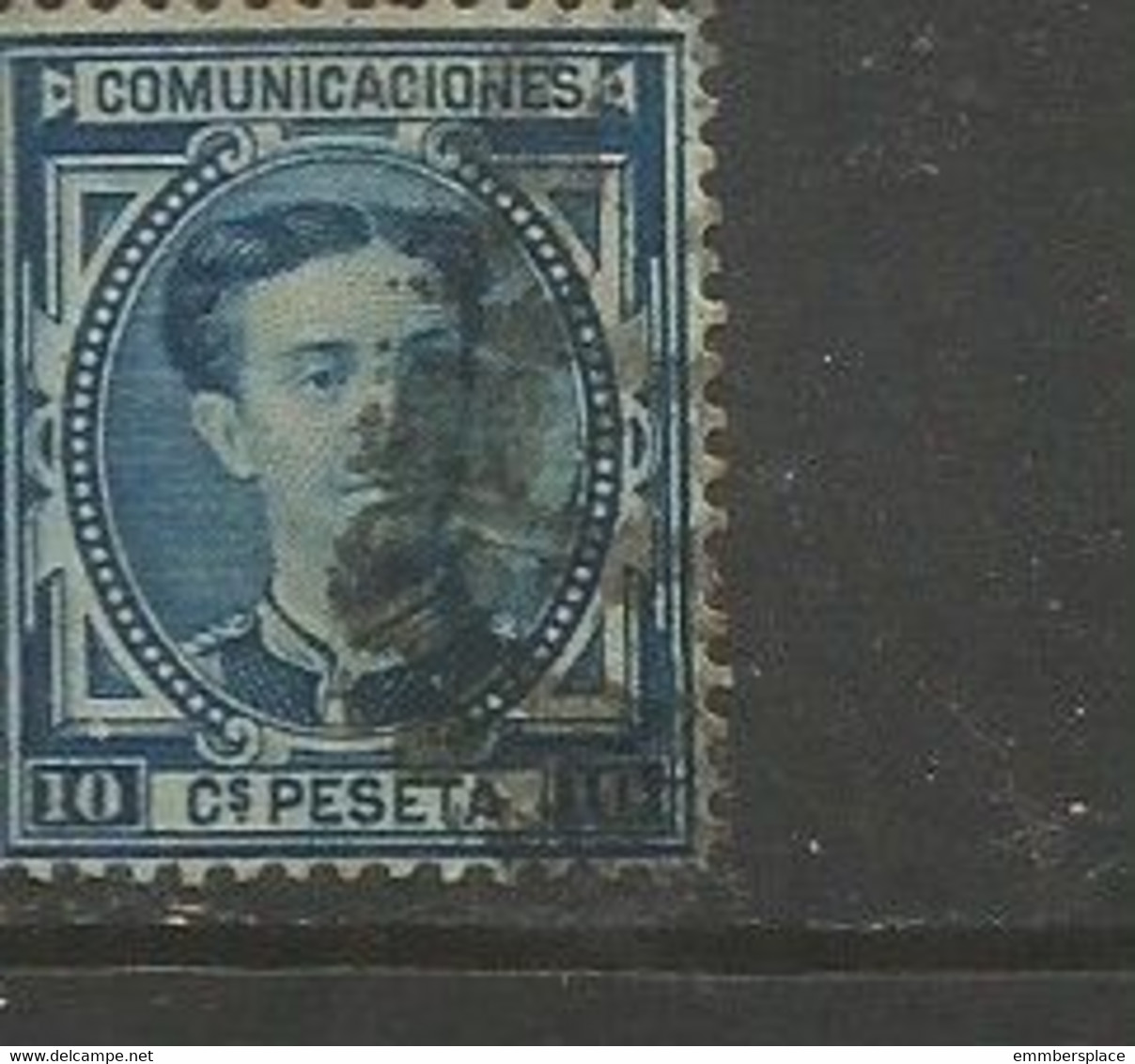 Spain - 1873 King Amadeus I 10c Used   SG 197  Sc 161 - Oblitérés