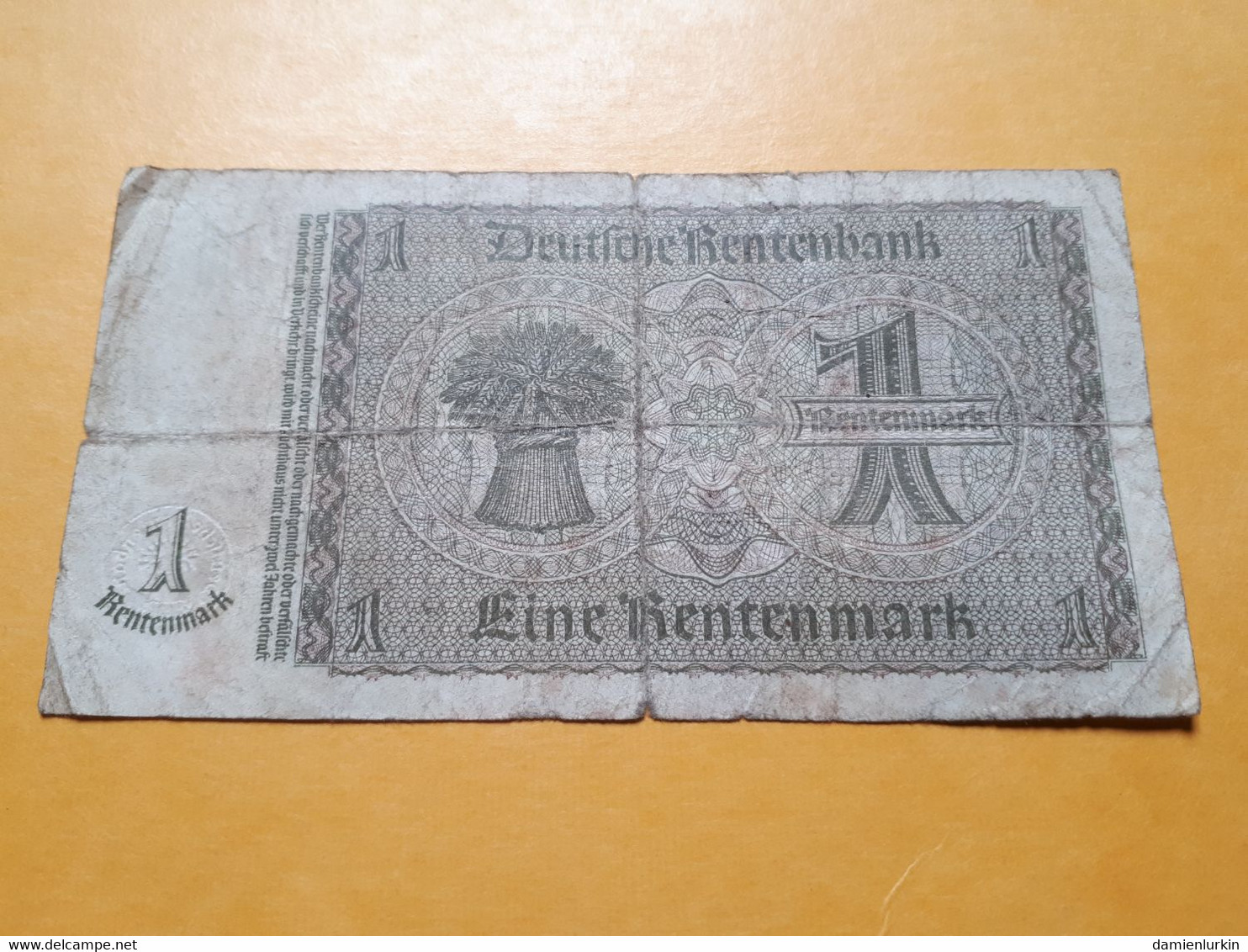 ALLEMAGNE 1 RENTENMARK 1923-1937 - 1 Rentenmark