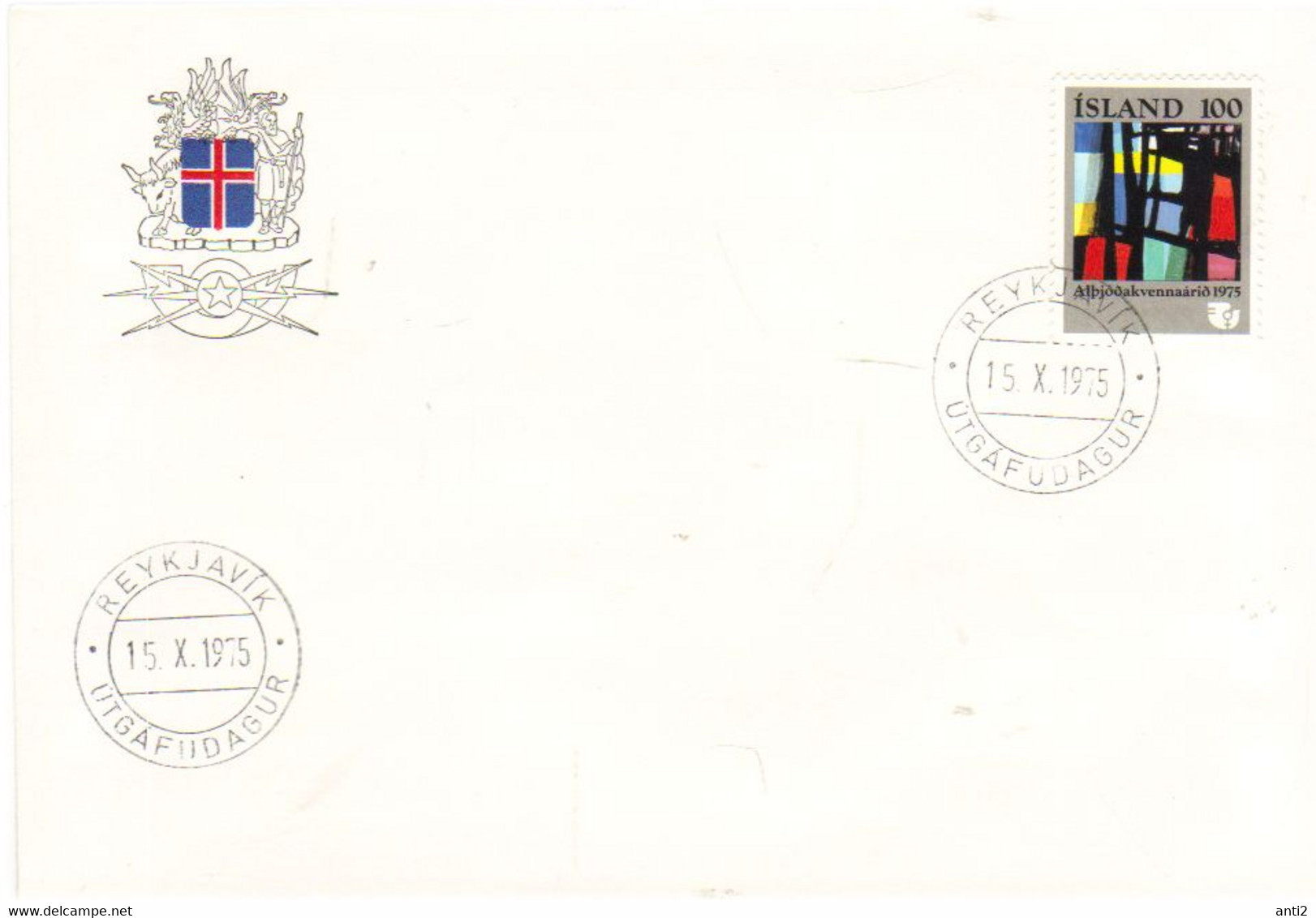 Iceland Island 1975 International Year Of The Woman,  MI 510 FDC - Brieven En Documenten