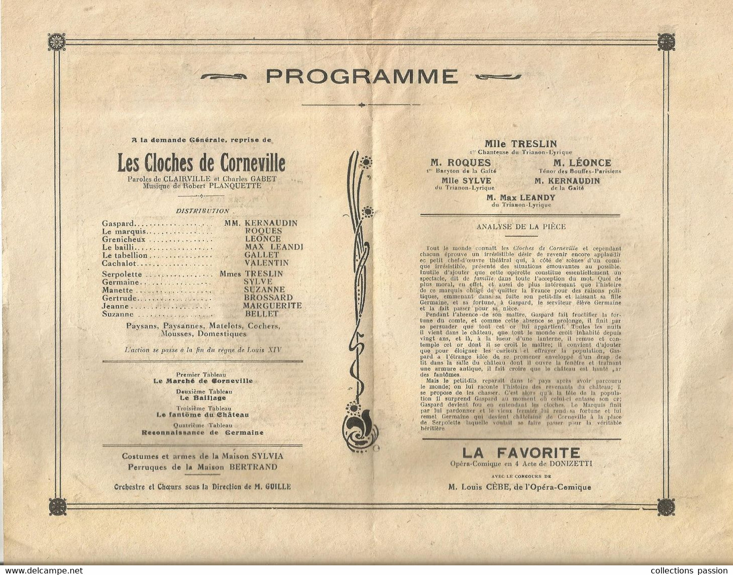 Programme , Saison Théatrale , 1919 , SUCCES-PALACE , PARIS 12 E , 2 Scans , Fraisfr 1.75 E - Programme