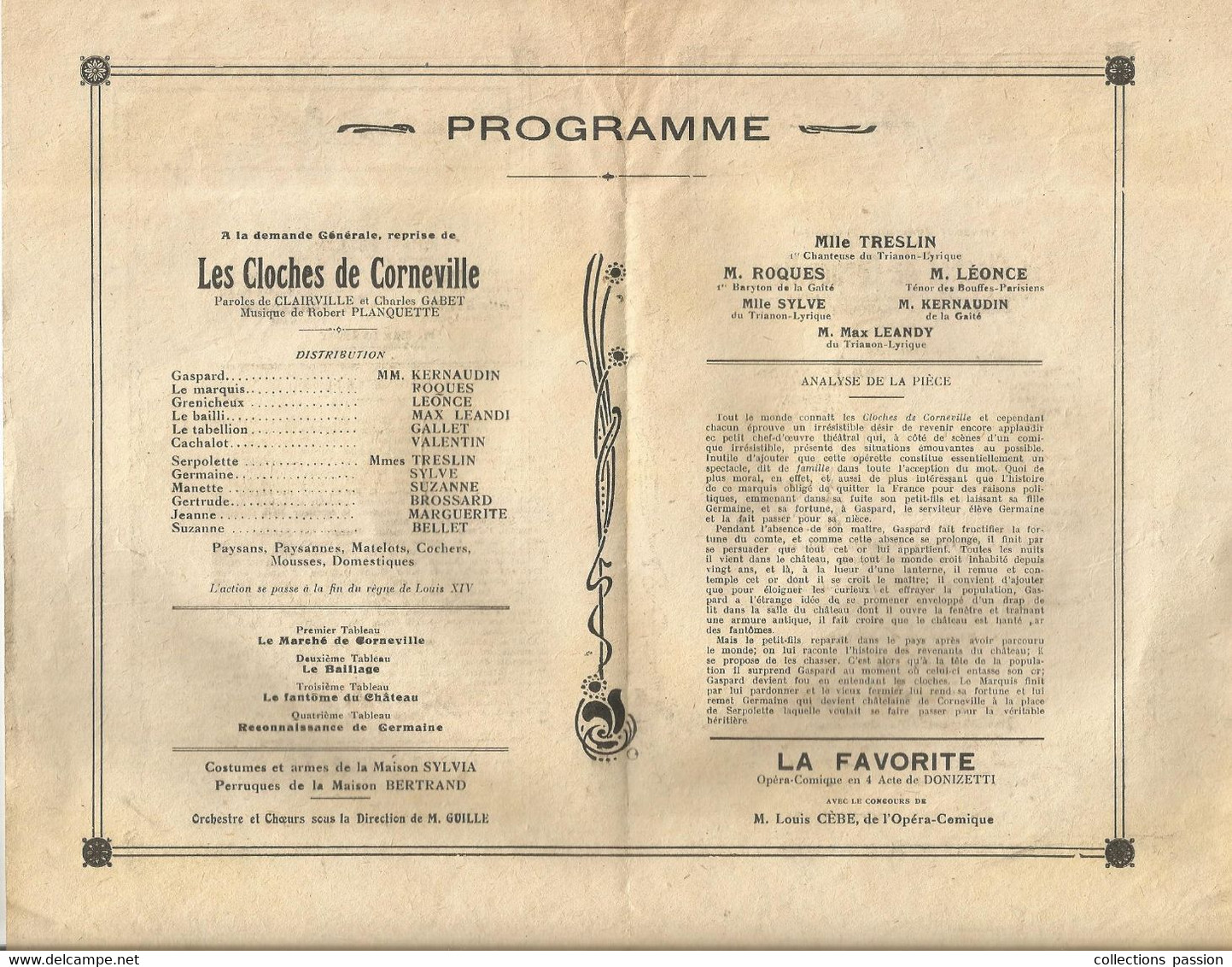 Programme , Saison Théatrale , 1919 , SUCCES-PALACE , PARIS 12 E , 2 Scans , Fraisfr 1.75 E - Programs