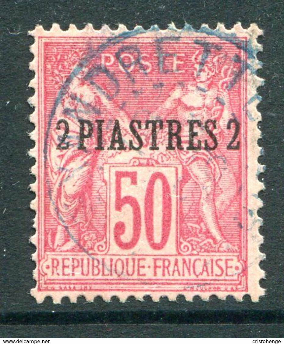 French Levant 1886-1901 2pi On 50c Rose Used (SG 5) - Used Stamps