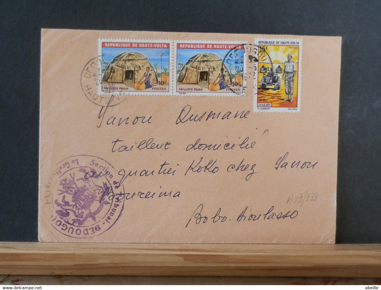 A13/533 LETTRE HAUTE VOLTA - Upper Volta (1958-1984)