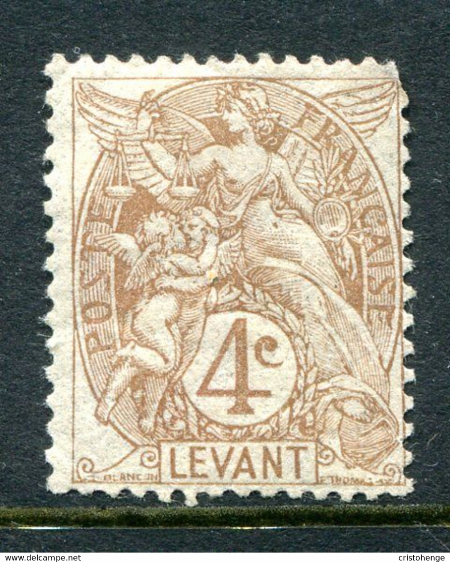 French Levant 1902-20 4c Brown HM (SG 12) - Neufs