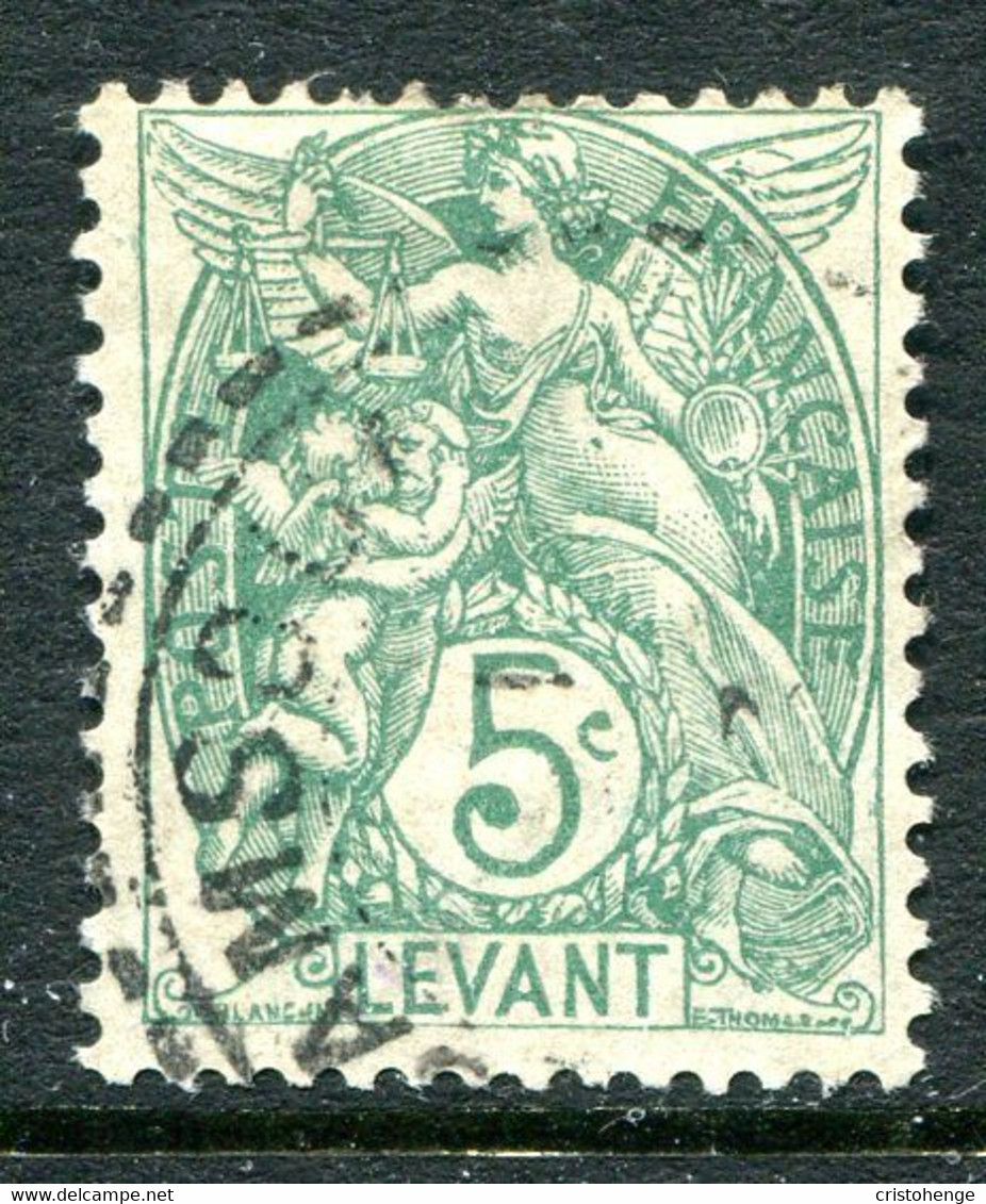 French Levant 1902-20 5c Blue-green Used (SG 13a) - Used Stamps