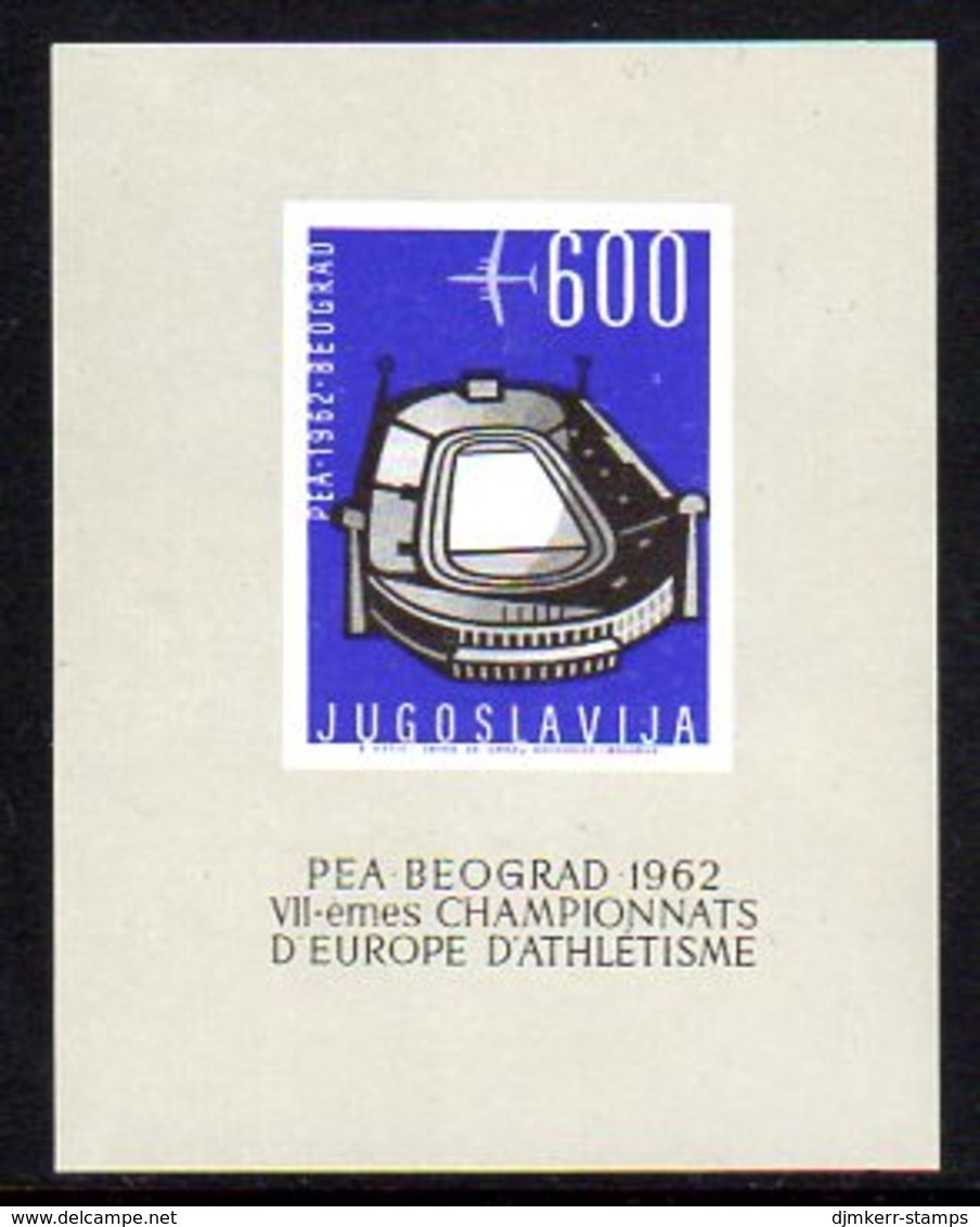 YUGOSLAVIA 1962 European Athletics Block MNH / **.   Michel Block 9 - Blocks & Sheetlets