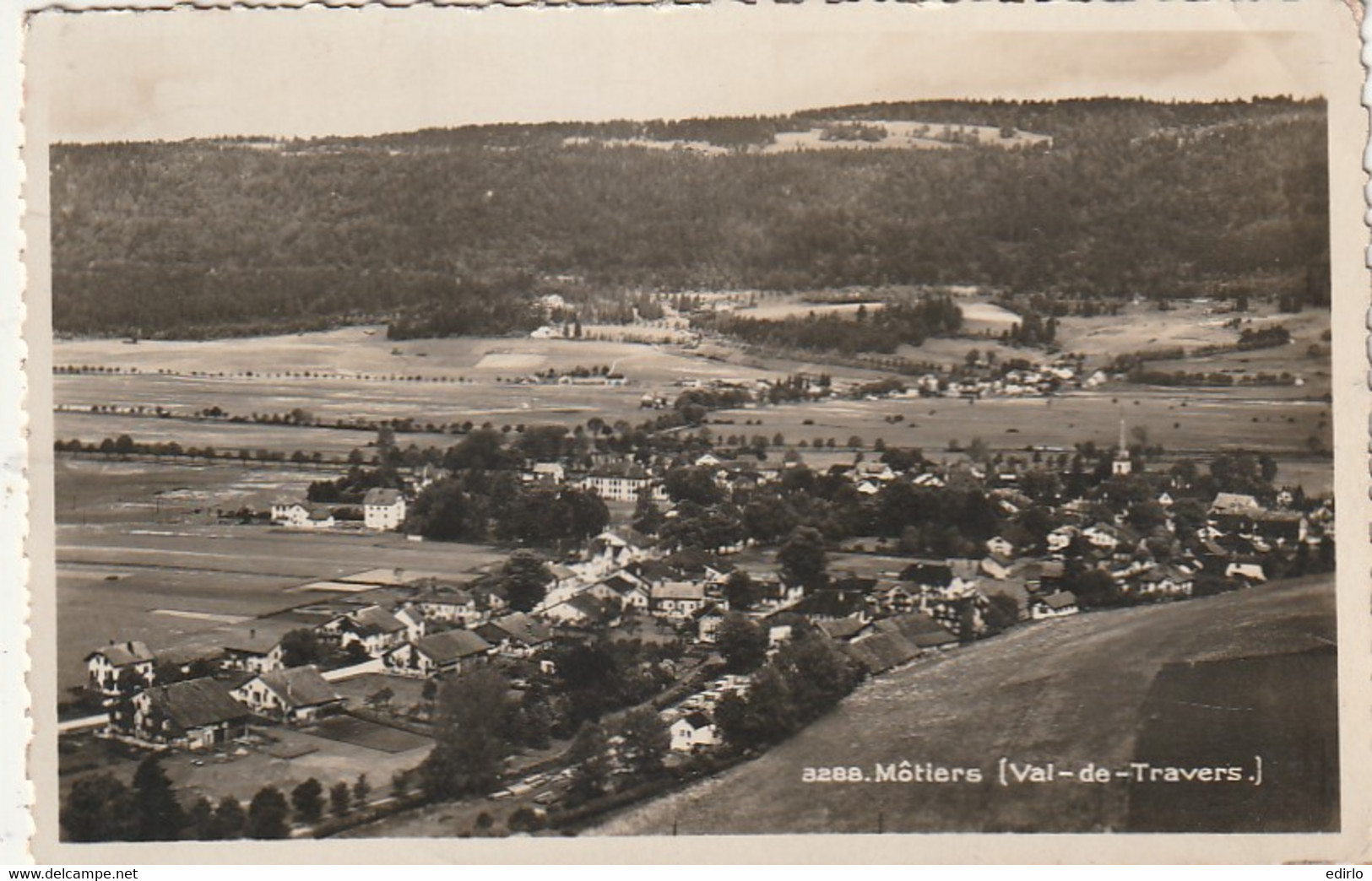 *** NE ***  MOTIERS  Val De Travers Vue Générale Timbrée 1938 TTBE - Môtiers 