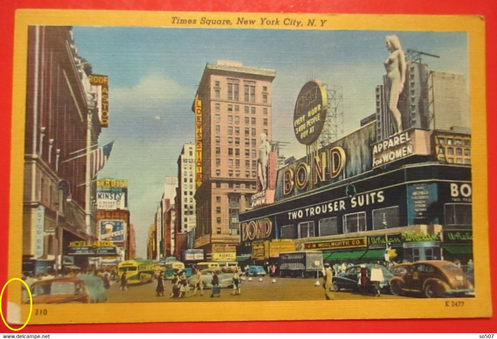 J1-America USA United States-Postcard- Time Square, New York City, New York - Time Square