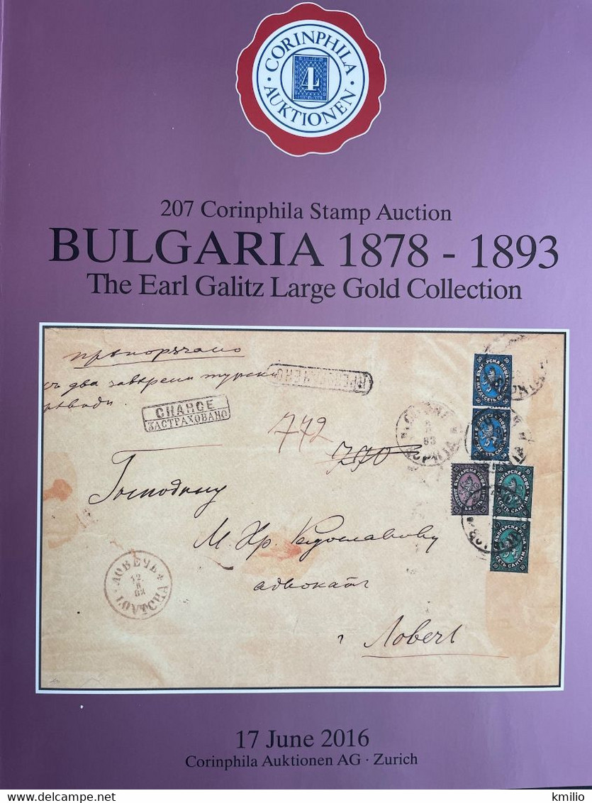 Catalogue Corinphila Auktionen. 207 BULGARIA The Earl Galitz Large Gold Collection - Catalogues For Auction Houses
