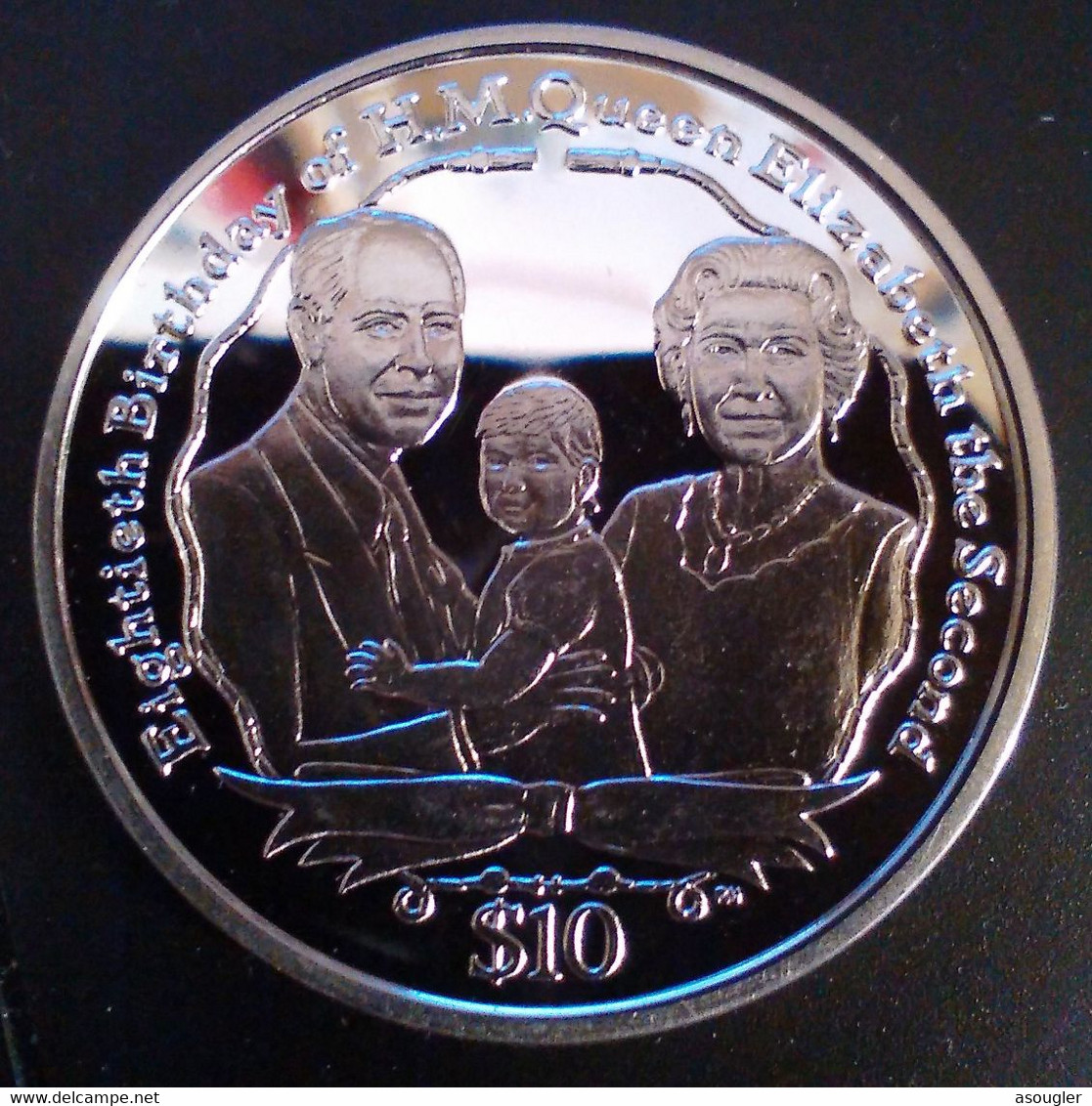 BRITISH VIRGIN ISLANDS 10 DOLLARS 2006 QEII 80th BIRTHDAY SILVER PROOF EARL OF WESSEX "free Shipping Via Registered" - Iles Vièrges Britanniques