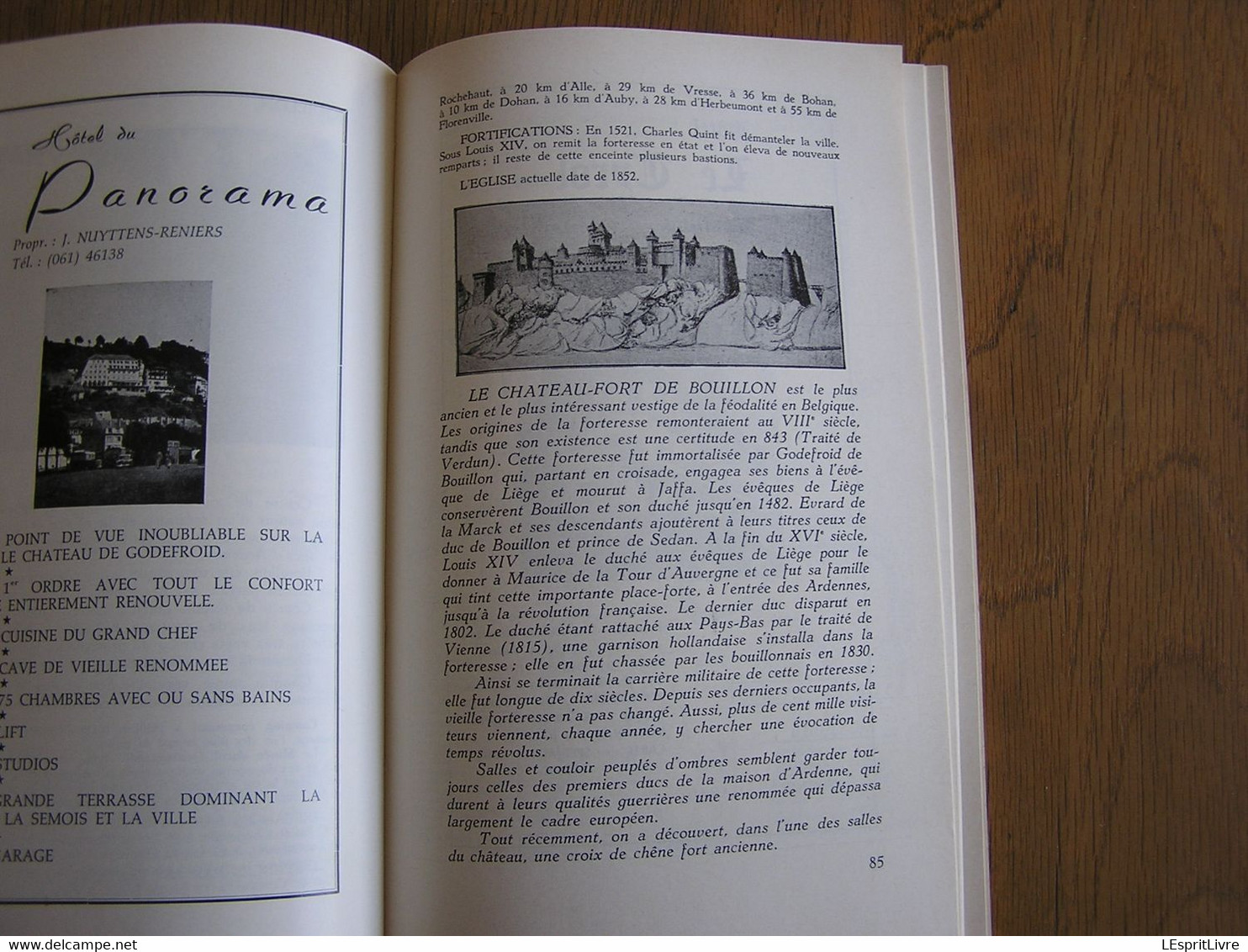 L' ARDENNE ET L' ENTRE SAMBRE ET MEUSE Guide Cosyn Régionalisme Hastière Semois Dinant Bouillon Chiny Bohan Molignée