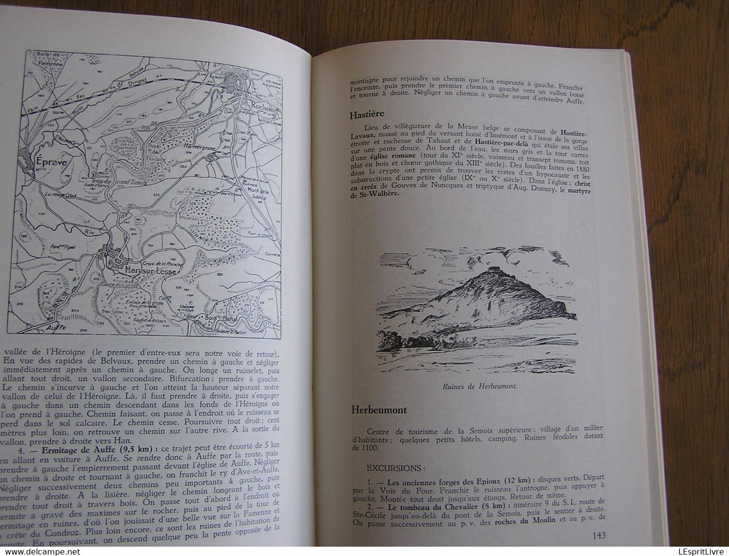 L' ARDENNE ET L' ENTRE SAMBRE ET MEUSE Guide Cosyn Régionalisme Hastière Semois Dinant Bouillon Chiny Bohan Molignée