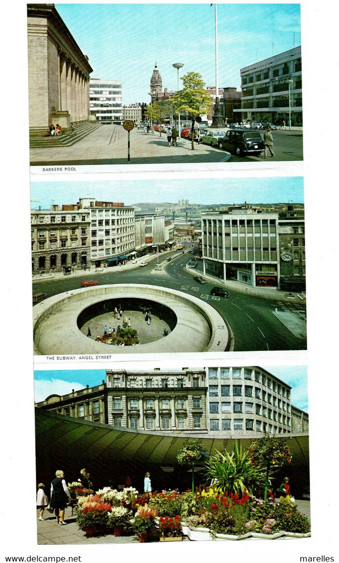 CPSM Angleterre Sheffield Lettercard 6 View Photocolour, 1977 - Sheffield