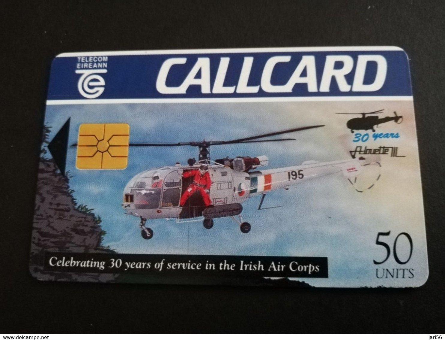 IRELAND /IERLANDE   CHIPCARD  50  UNITS  CELEBRATING IRISH AIR CORPS  HELICOPTER/ALOUETTE            CHIP   ** 5265** - Ierland
