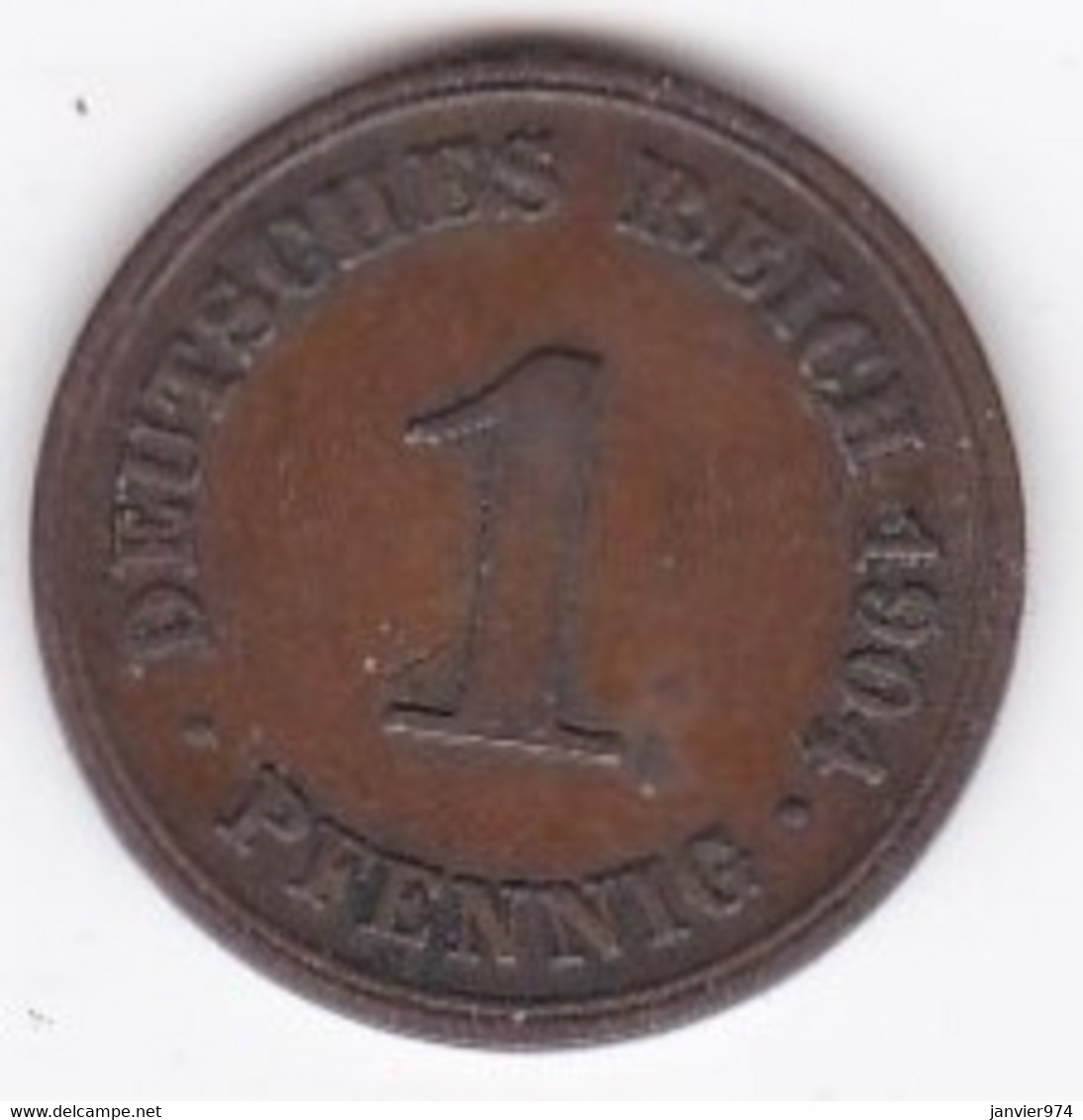 1 Pfennig 1904 D MUNICH  , Wilhelm II, En Cuivre , KM# 10 - 1 Pfennig