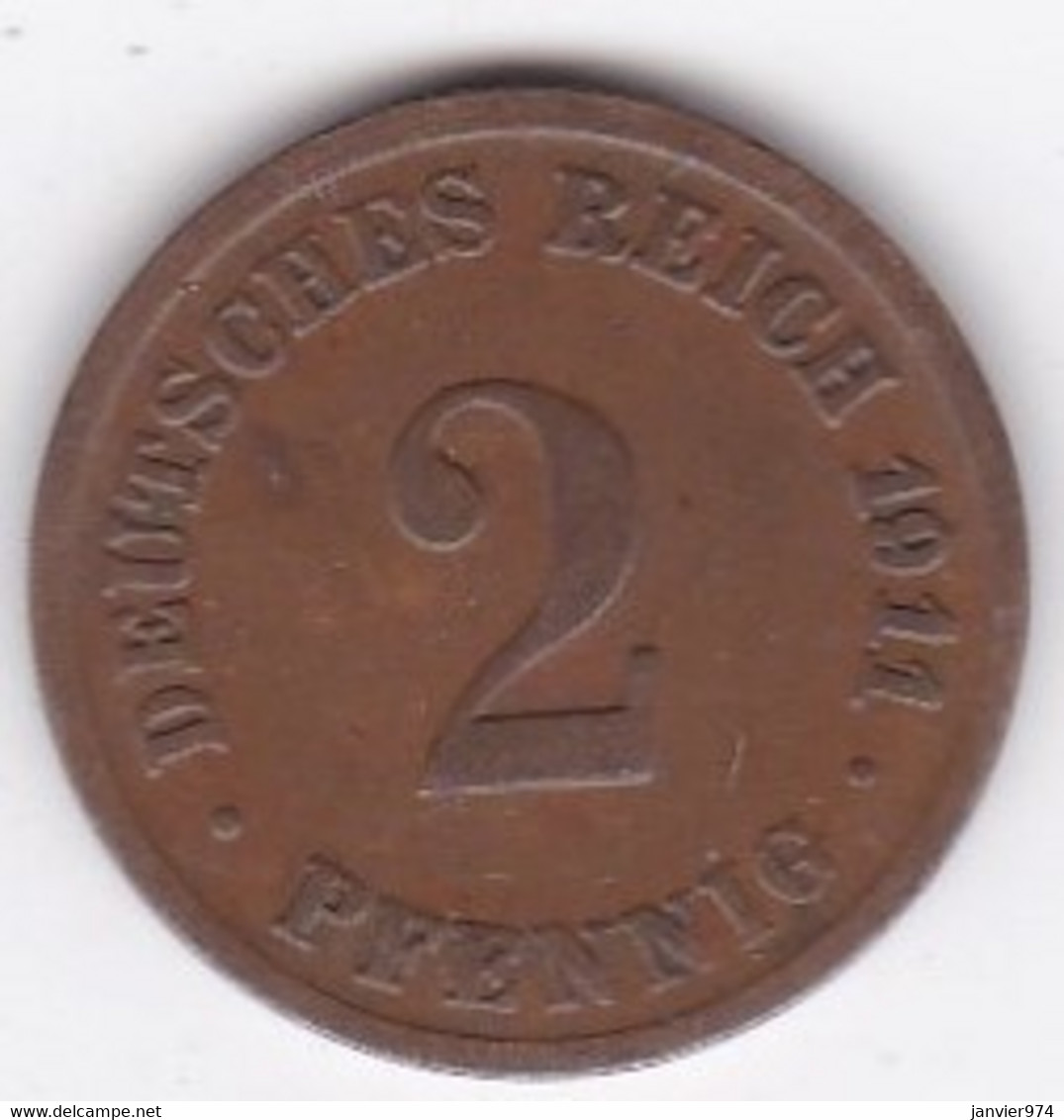 2 Pfennig 1911 D MUNICH  , Wilhelm II, En Cuivre , KM# 16 - 2 Pfennig