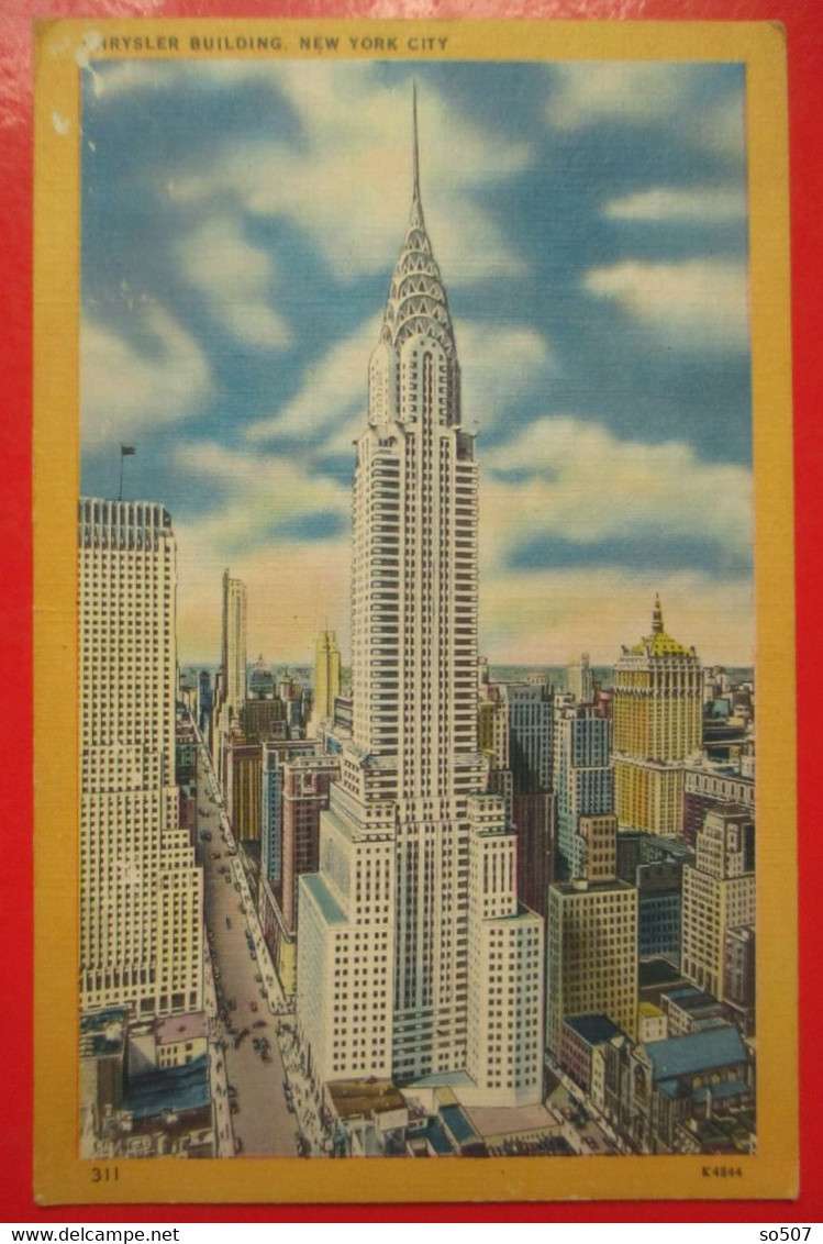 J1-America USA United States-Postcard- Chrysler Building, New York City - Chrysler Building