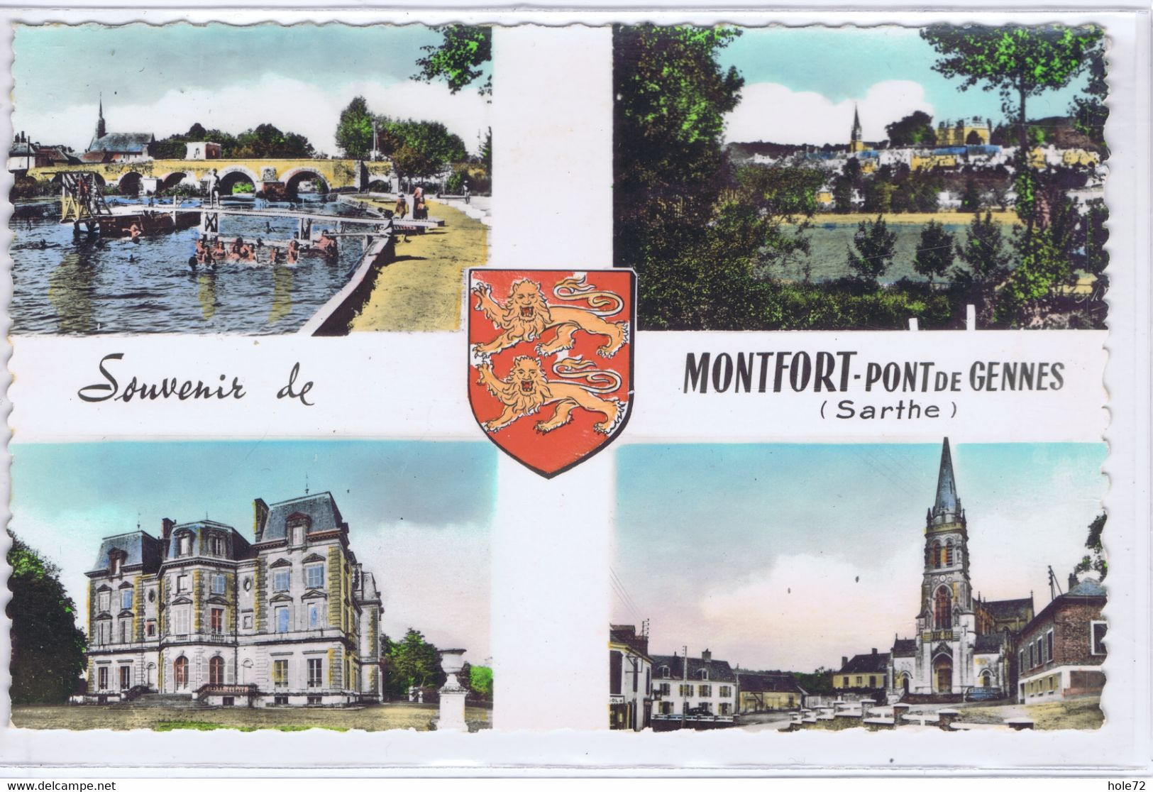 72 - Montfort-le-Gesnois (Pont-de-Gennes)  - Souvenir - 4 Vues - Montfort Le Gesnois