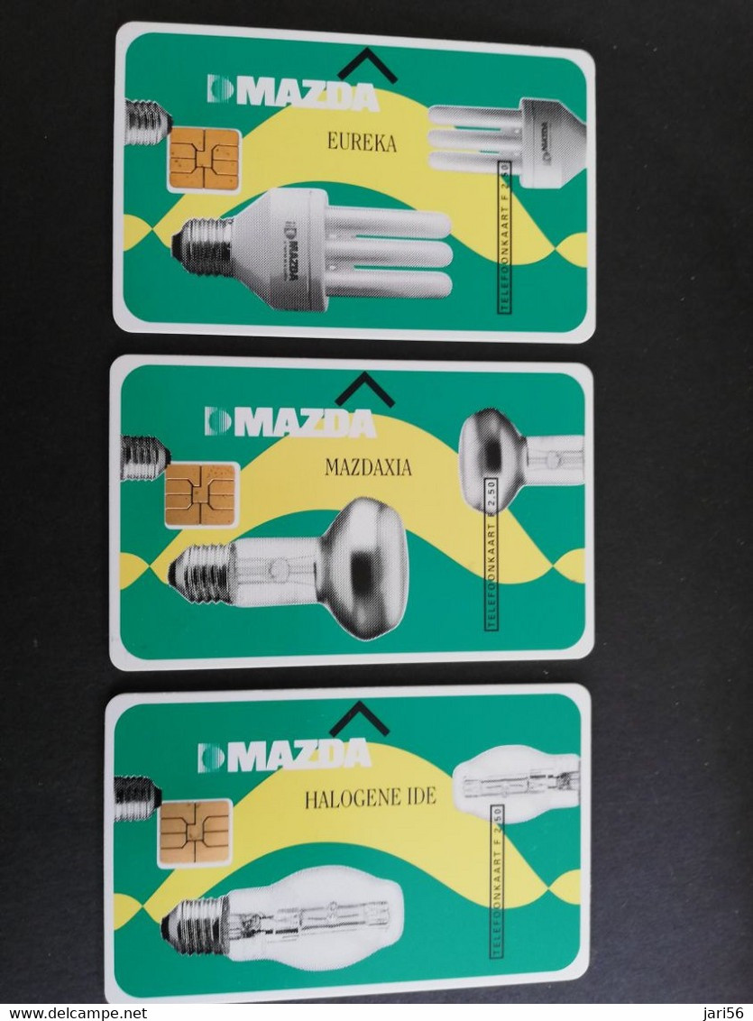 NETHERLANDS  CHIPCARD SERIE MAZDA LIGHT   NO;CRD 029.01-029.03  MINT CARD    ** 5296** - Unclassified