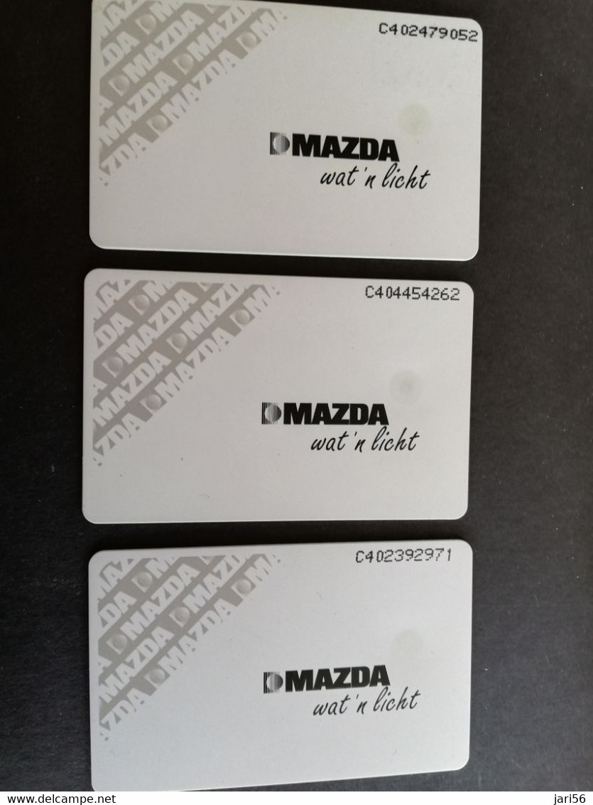 NETHERLANDS  CHIPCARD SERIE MAZDA LIGHT   NO;CRD 029.01-029.03  MINT CARD    ** 5296** - Ohne Zuordnung