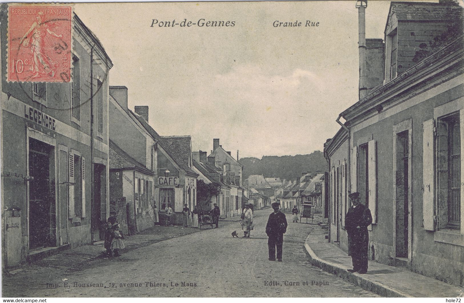 72 - Montfort-le-Gesnois (Pont-de-Gennes)  - Grande Rue - Montfort Le Gesnois