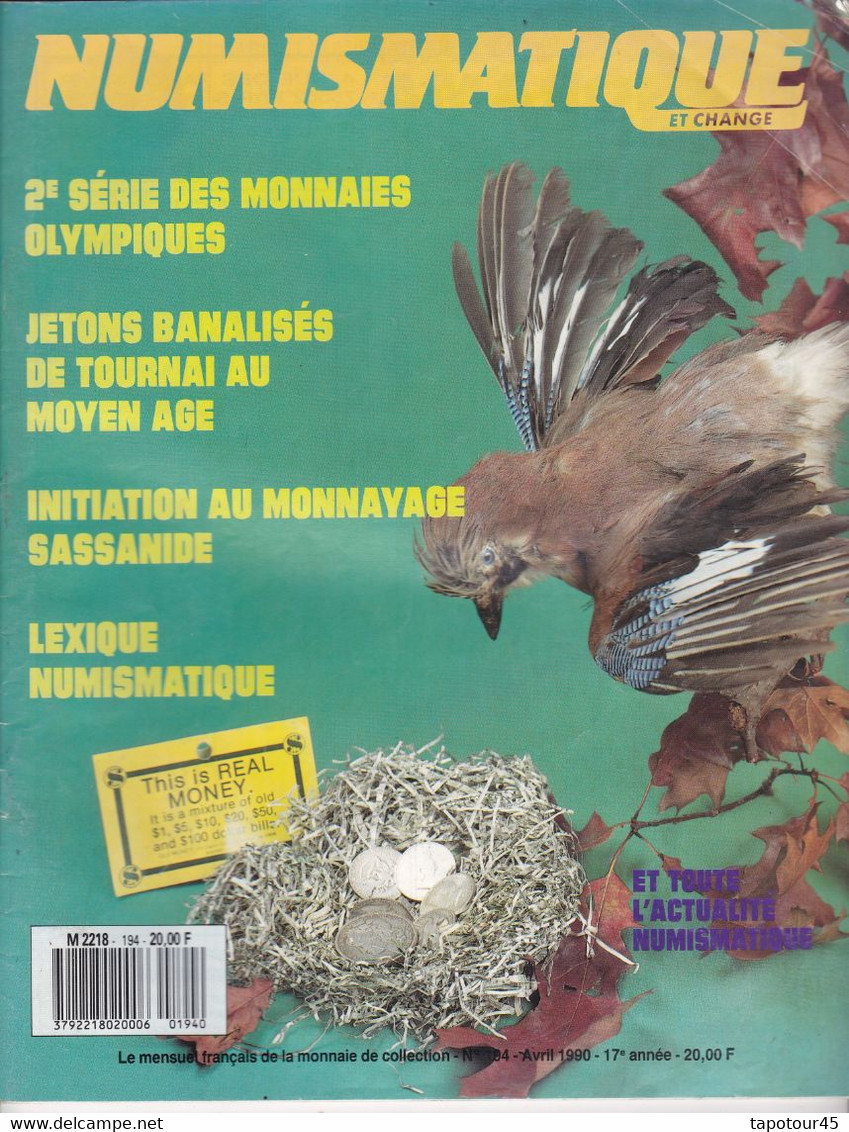 C 21/Revues > Numismatique 50 à 60 Pages A4 1990  (frais & Port 5 € 32 Pour La France) - Français