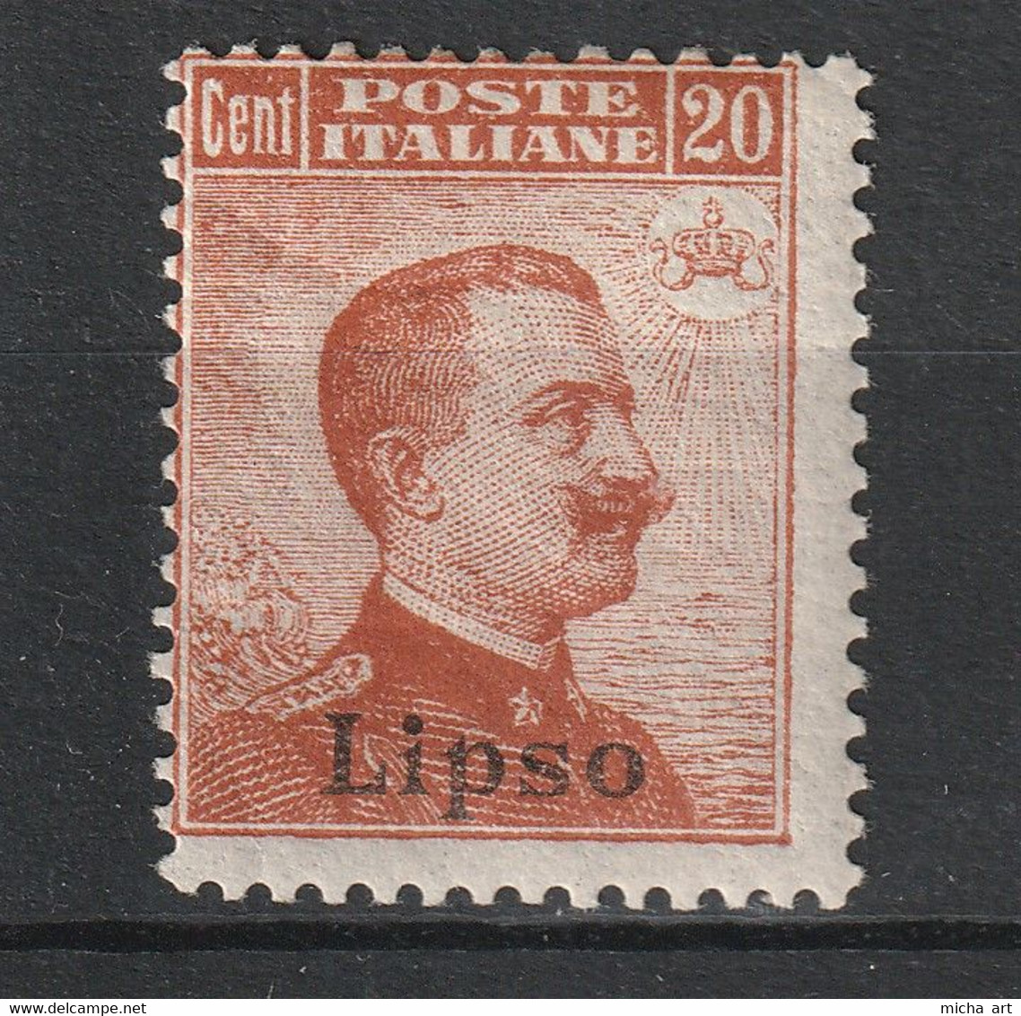 Italian Colonies 1916 Greece Aegean Islands Egeo Lipso Set No 9 MH No Watermark (senza Filigrana) (B376-52) - Aegean (Lipso)