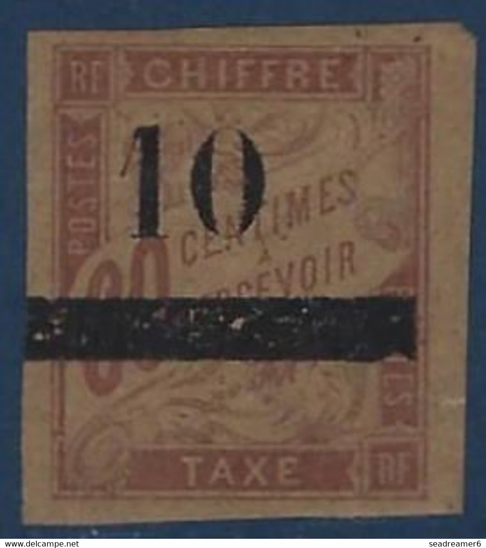 France Colonies Sénégal Taxe N°2 10 Sur 60c Brun (tirage 3000 ) TTB & Signé Calves - Timbres-taxe