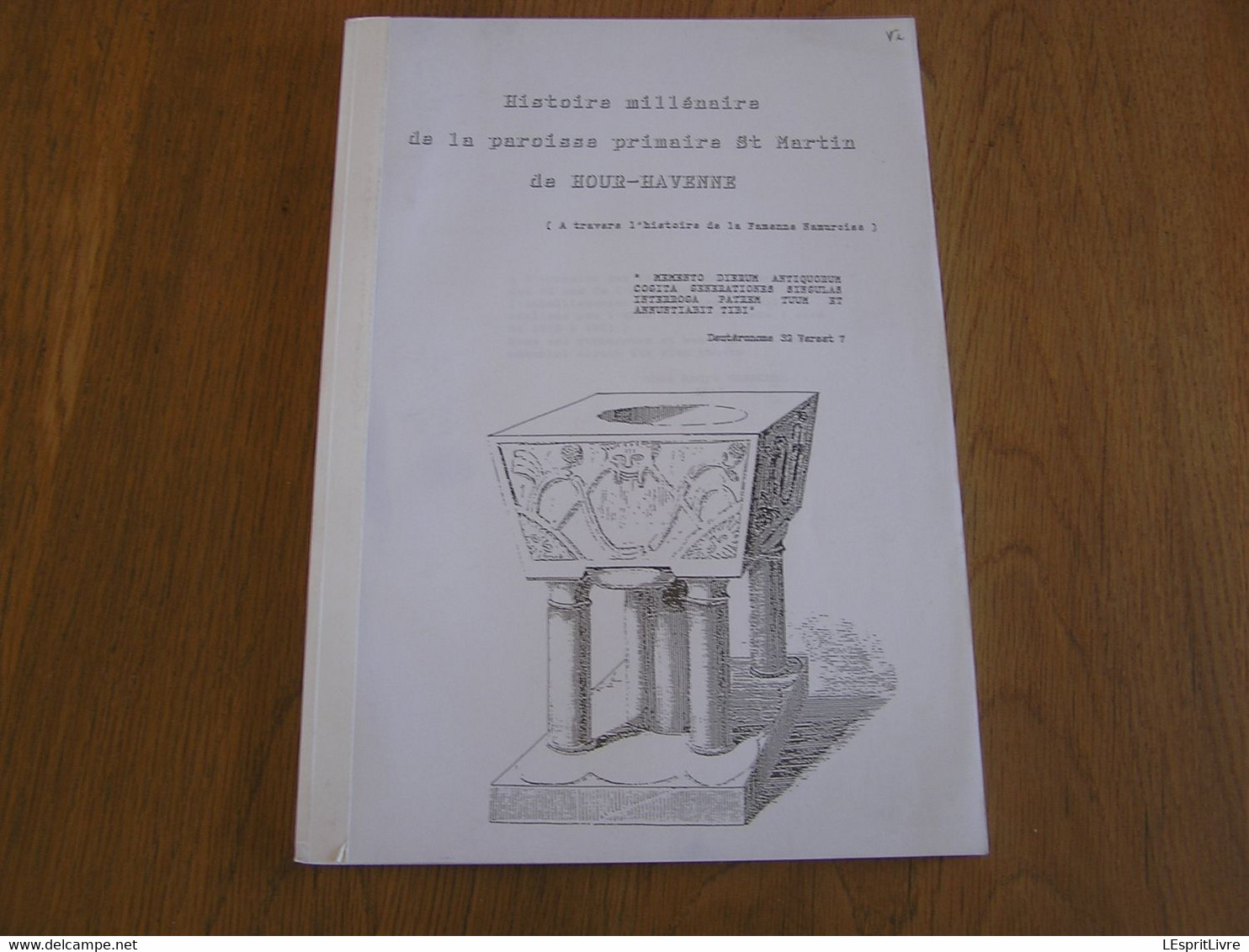 HISTOIRE MILLENAIRE DE LA PAROISSE PRIMAIRE SAINT MARTIN DE HOUR HAVENNE Régionalisme Wanlin Houyet Histoire Eglise - België