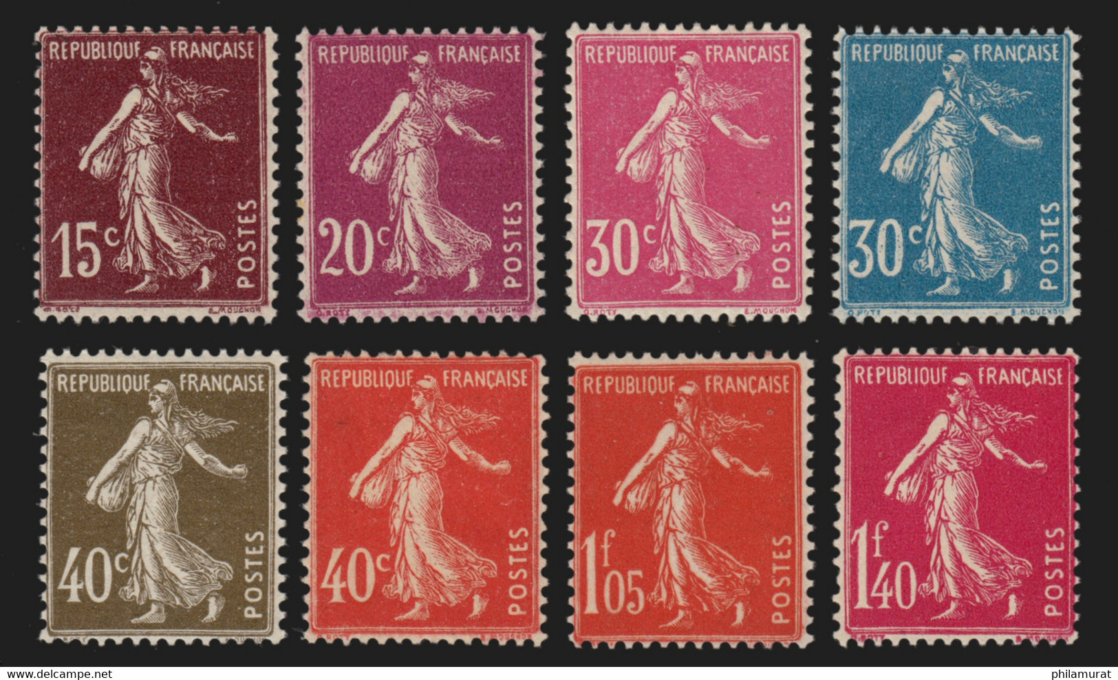 N°189/196, Semeuse 1924, Série Complète, Neufs ** Sans Charnière - TB - Unused Stamps