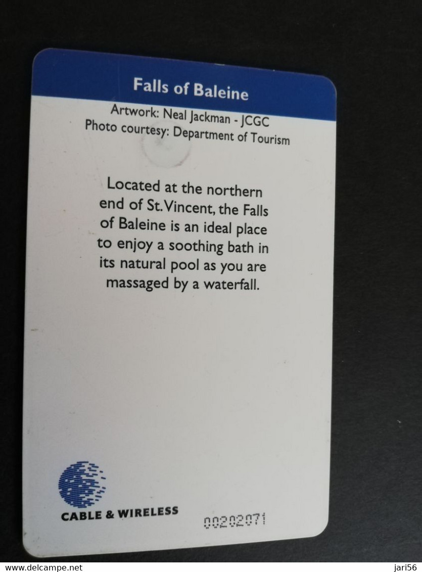 ST VINCENT & GRENADINES CHIPCARD   $10,- FALLS OF BALEINE     Fine Used Card  ** 5314** - San Vicente Y Las Granadinas