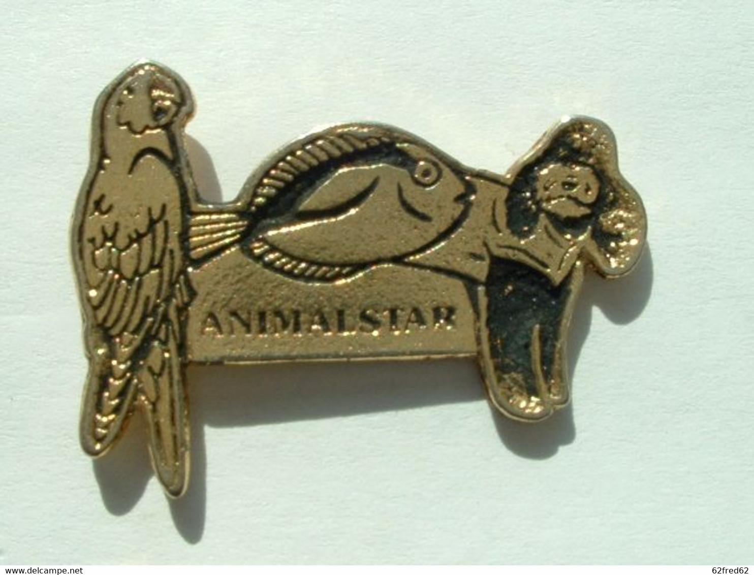 Pin's ANIMALSTAR - PERROQUET - POISSON - CANICHE - Animali