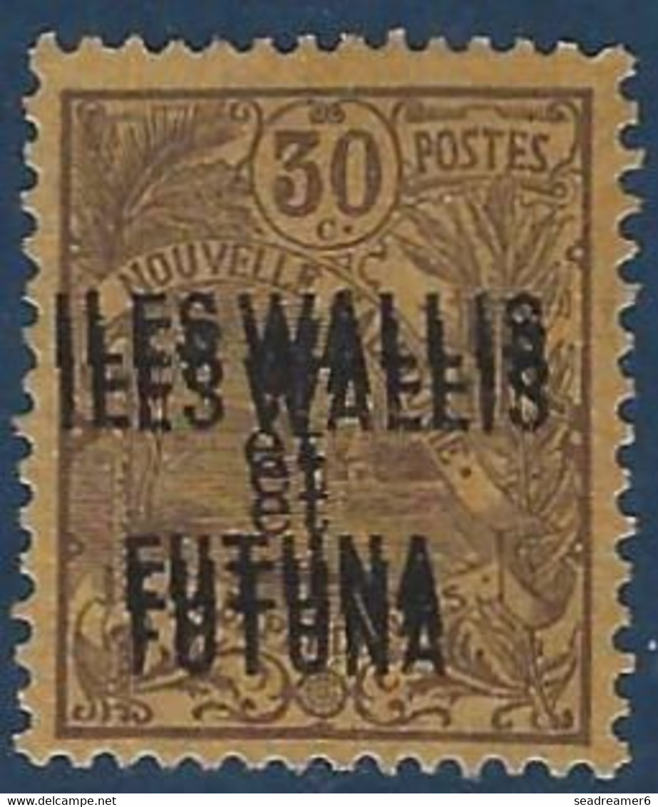 France Wallis & Futuna N°9b (  ) Sans Gomme Triple Surcharge TTB Signé Calves - Andere & Zonder Classificatie