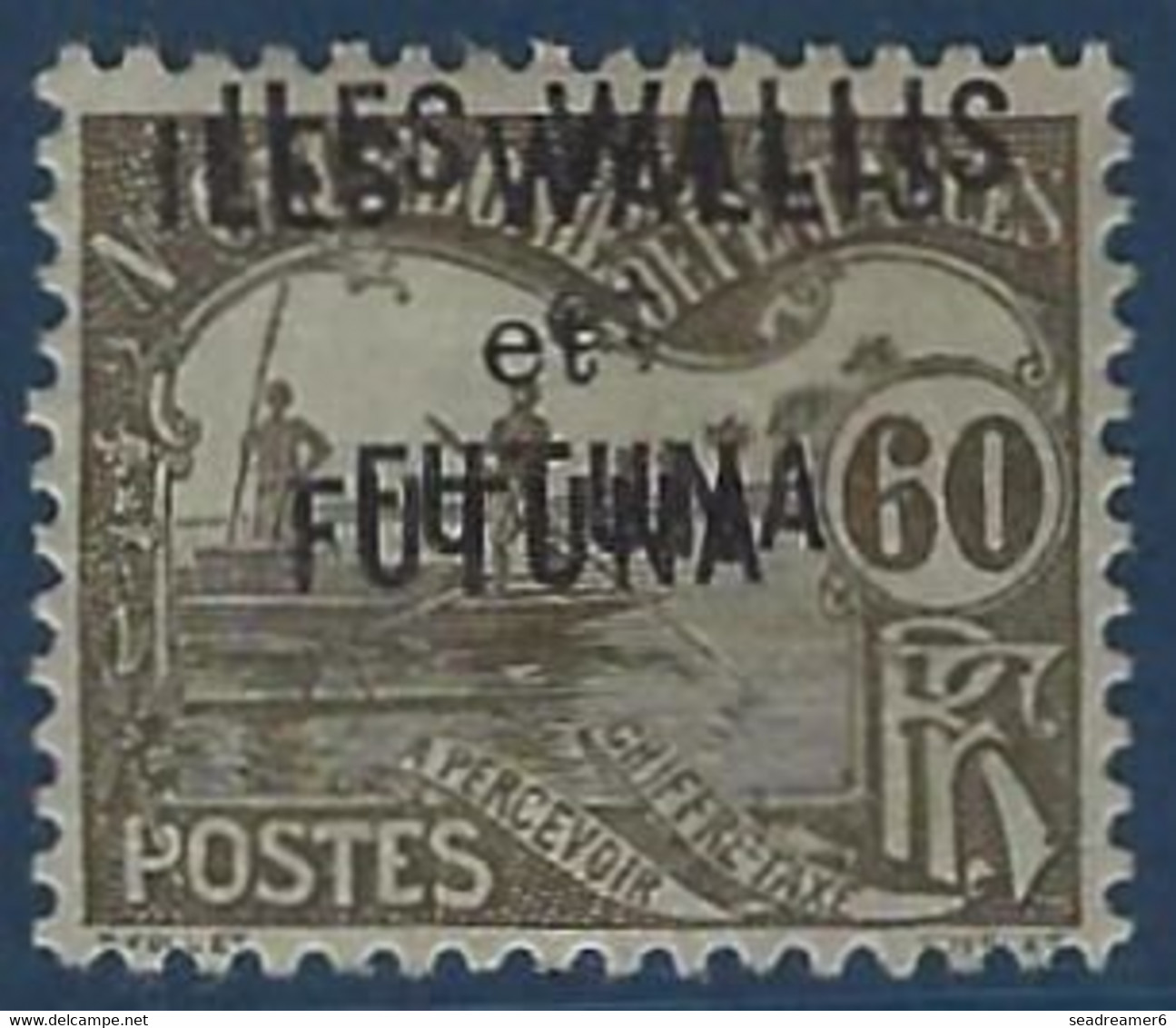 France Wallis & Futuna N°7a (  ) Sans Gomme Double Surcharge TTB Signé Calves - Postage Due