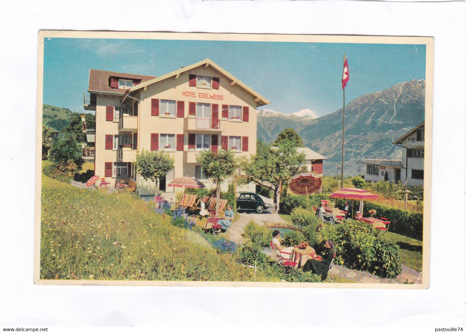 CPSM.  14 X 9  -  Hotel  Edelweiss,  Unterbäch - Unterbäch