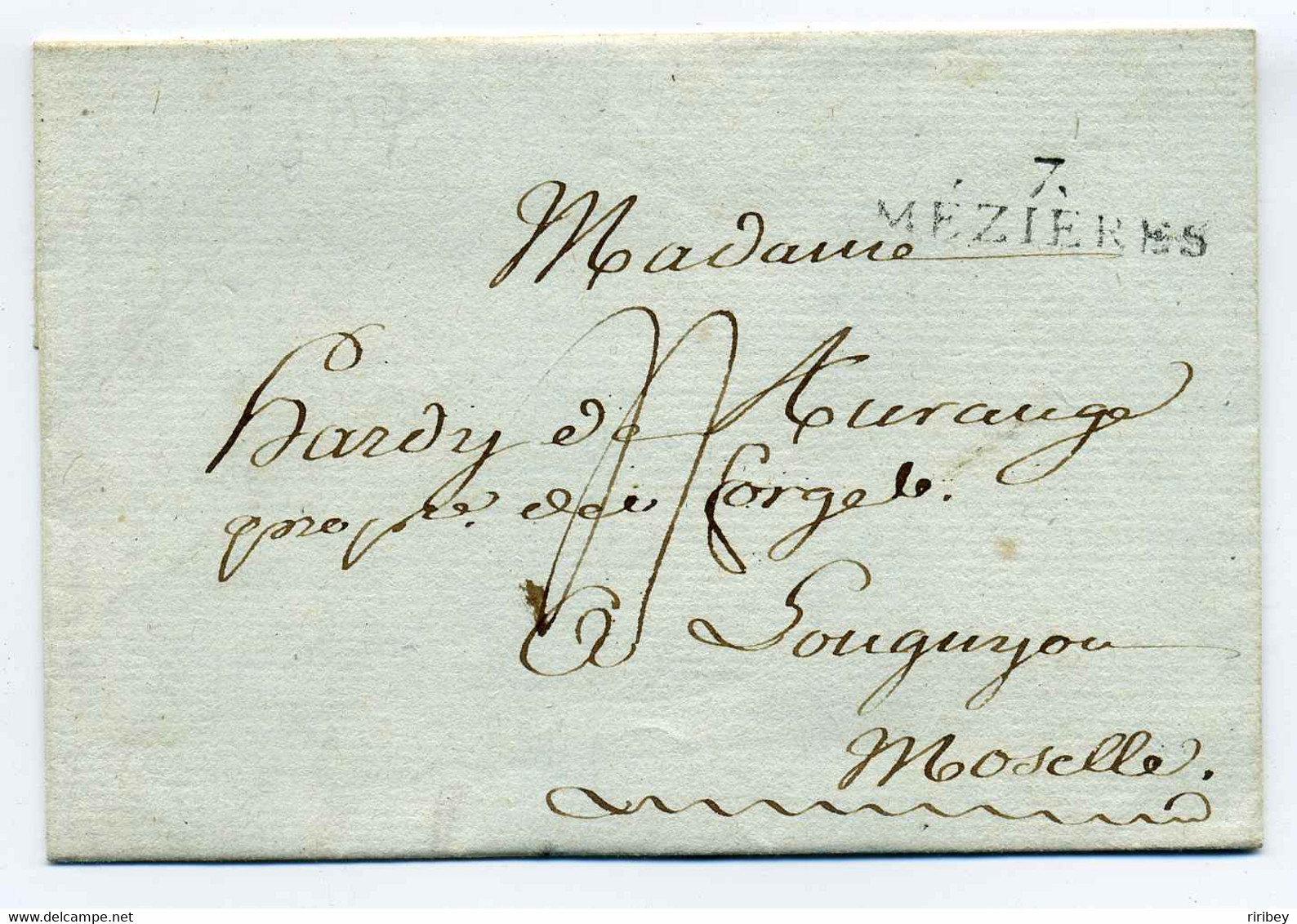 7 MEZIERES ( Ecrite De Charleville )  30x9 /  Dept Des A Rdennes   / 1807 - 1801-1848: Precursors XIX