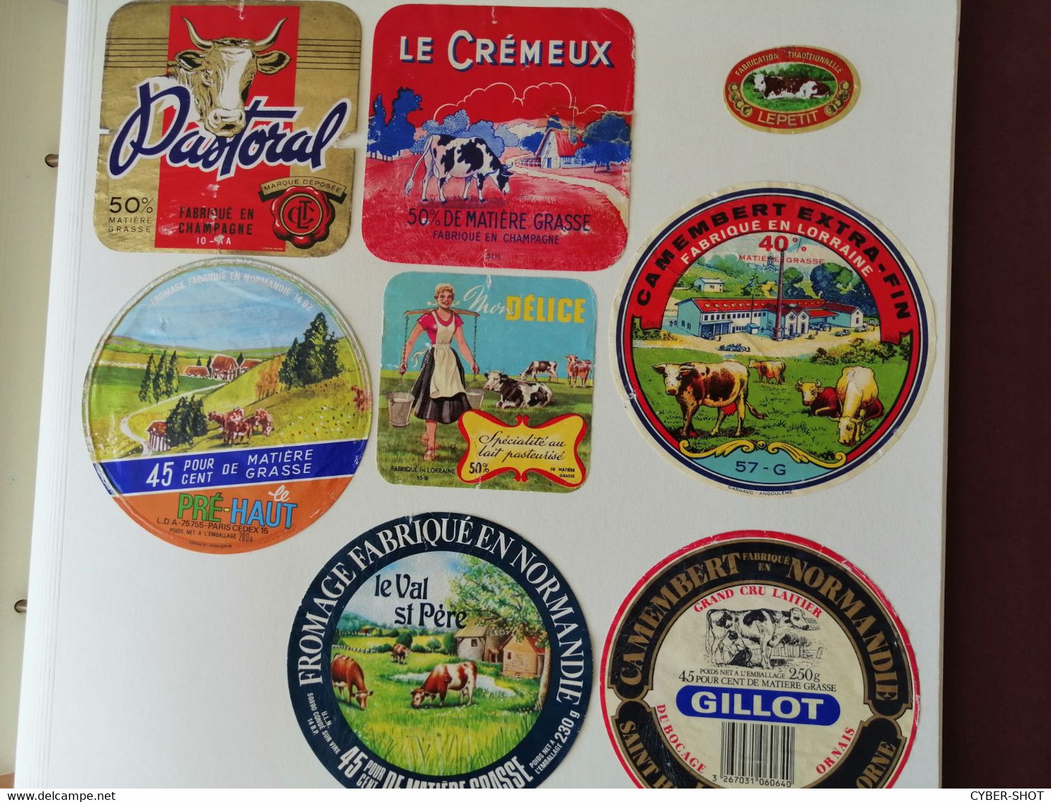 Super LOT DE PLUS DE 1000 ÉTIQUETTES VINTAGE DE FROMAGES