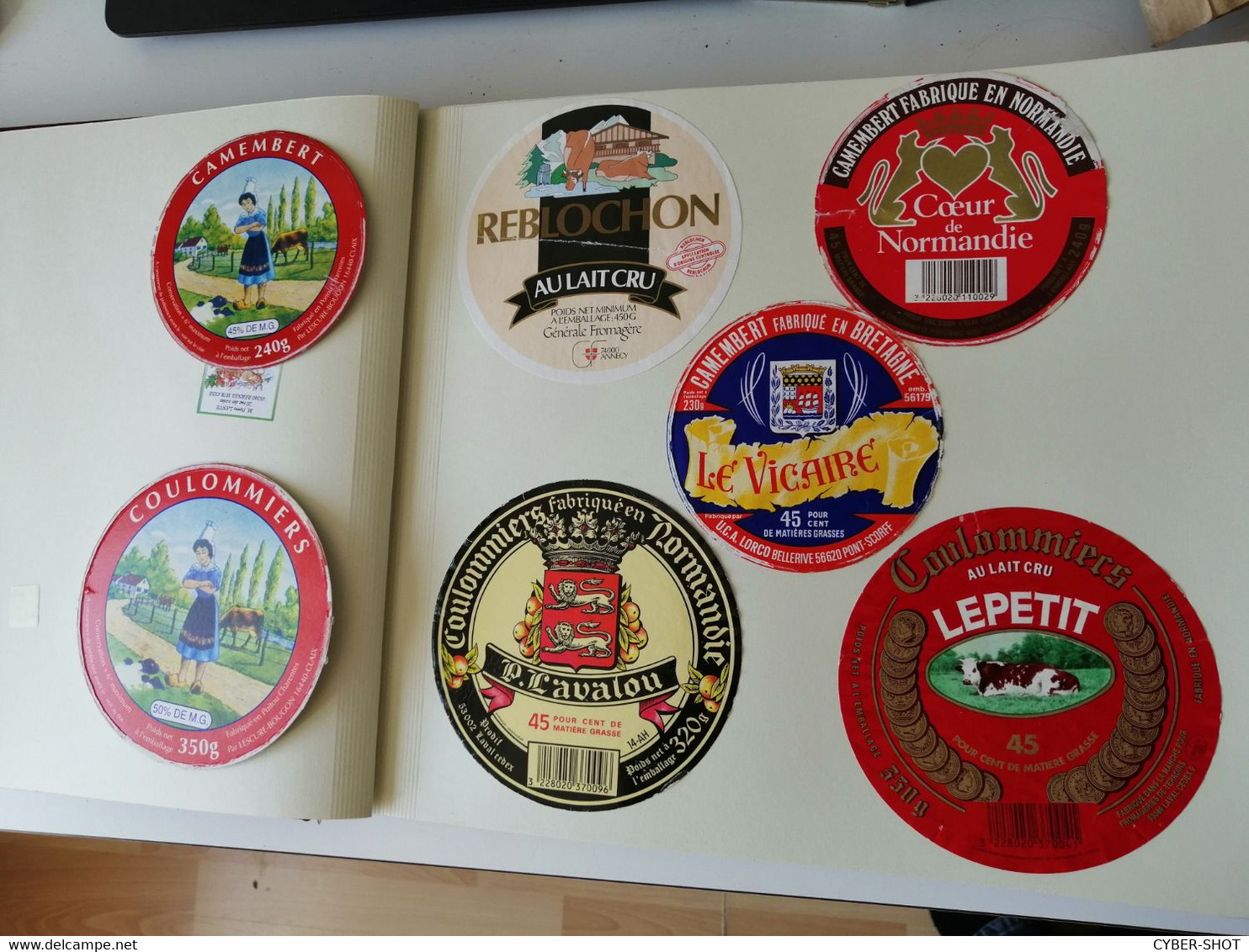 Super LOT DE PLUS DE 1000 ÉTIQUETTES VINTAGE DE FROMAGES