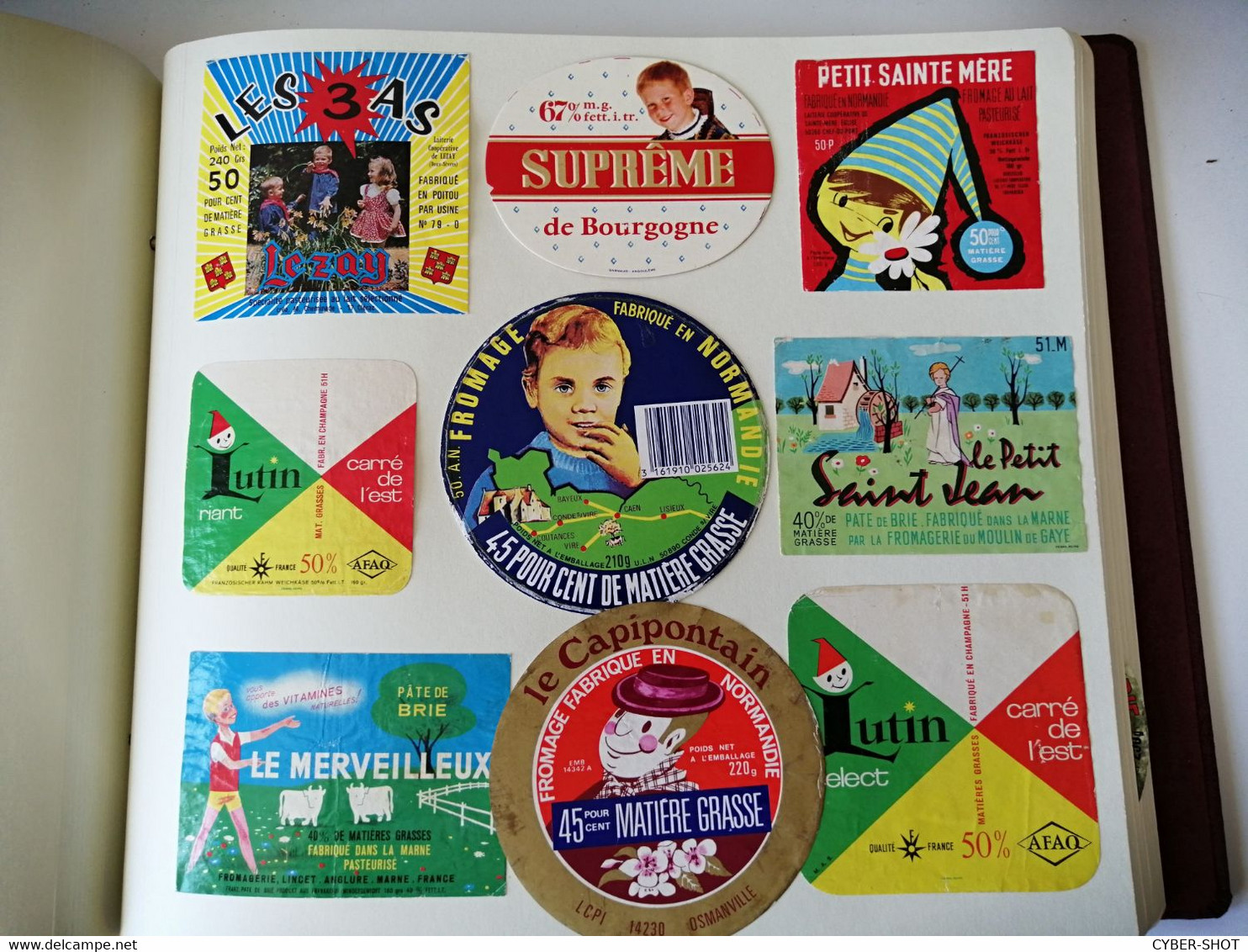 Super LOT DE PLUS DE 1000 ÉTIQUETTES VINTAGE DE FROMAGES