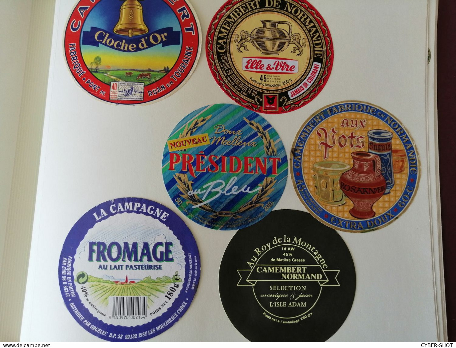 Super LOT DE PLUS DE 1000 ÉTIQUETTES VINTAGE DE FROMAGES