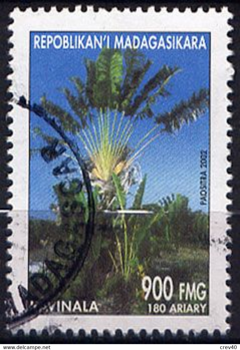 Timbre Oblitéré N° 1835(Yvert) Madagascar 2002 - Flore, Ravinala - Madagascar (1960-...)