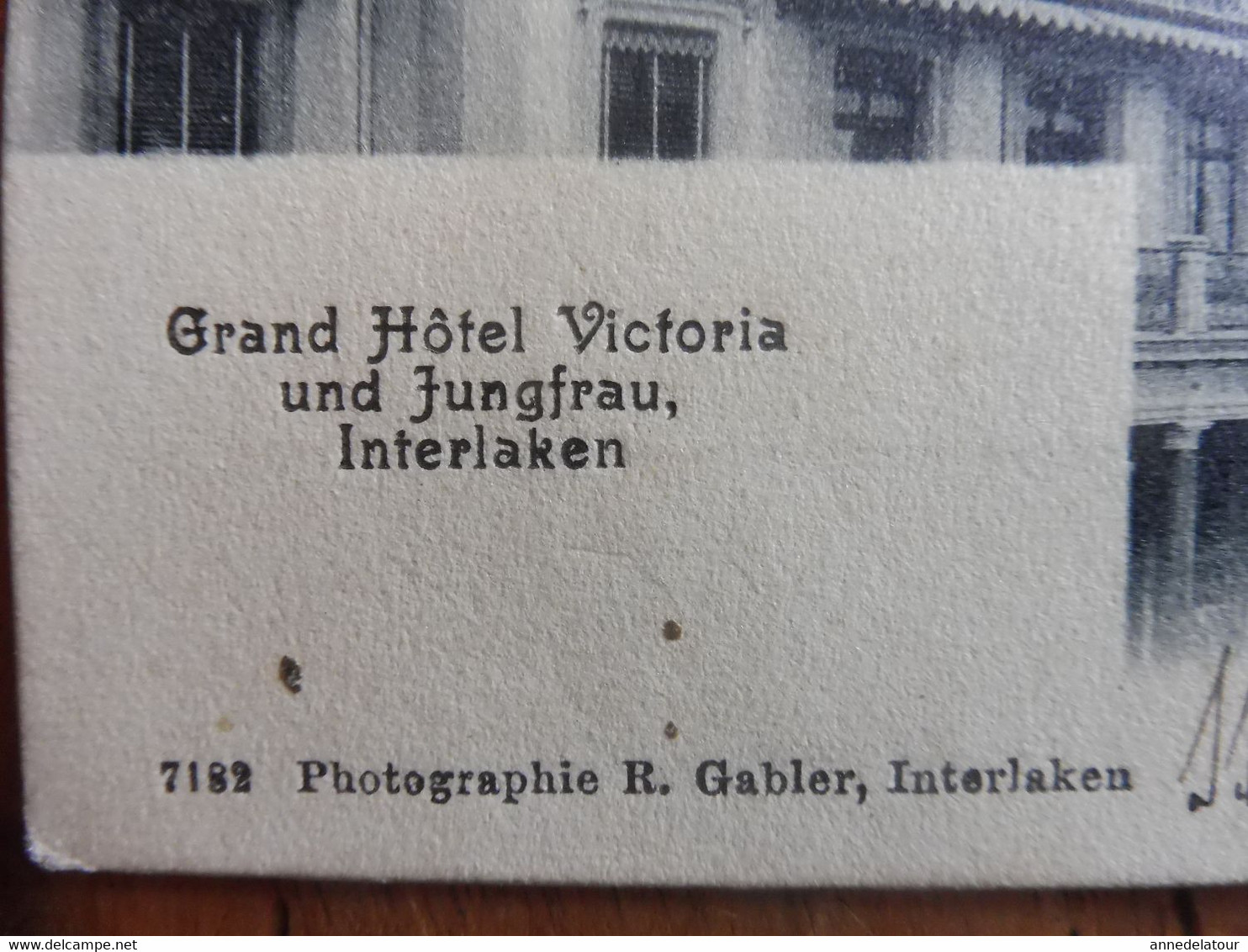CPA Publicitaire Pour GRAND HÔTEL VICTORIA Und Jungfrau, Interlaken - Photo Graphie R. Gabler , Daté En 1911 - Hotels & Restaurants