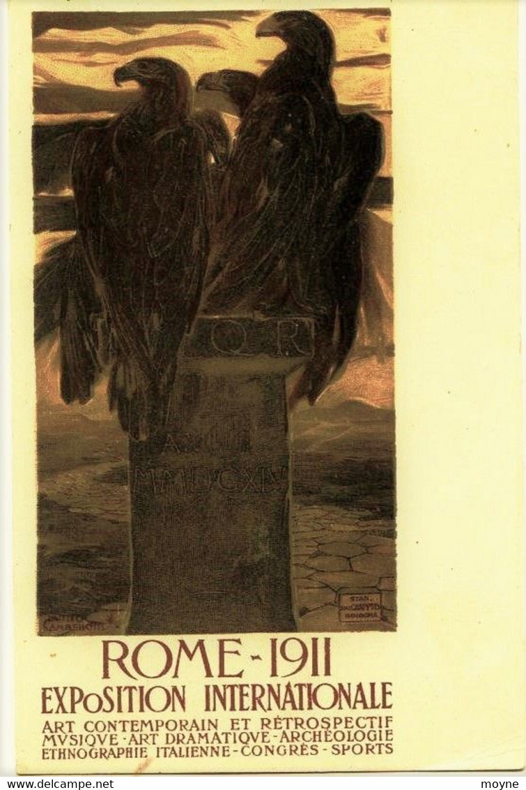 1014  Italie - Illustrateur - Duilio CAMBELLOTTI :   ROME - 1911  Exposition Internationale   E. CHAPPUIS , Bologne - Expositions