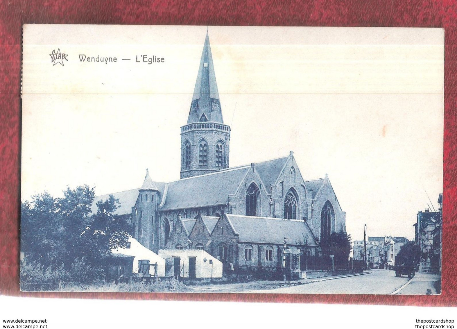 Wenduyne L'eglise Star Series - Unusual View Of The Church - Used In 1938 Nice Stamps - Wenduine